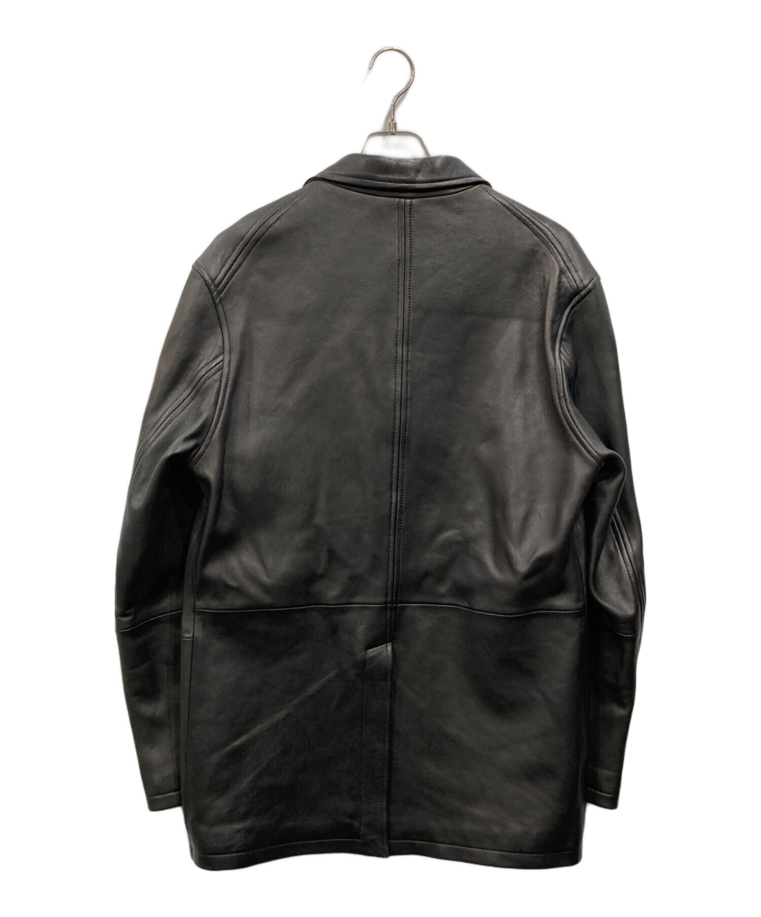 ami シアリングレザージャケット メンズ*AMI PARIS*シアリング付きレザーボンバージャケット