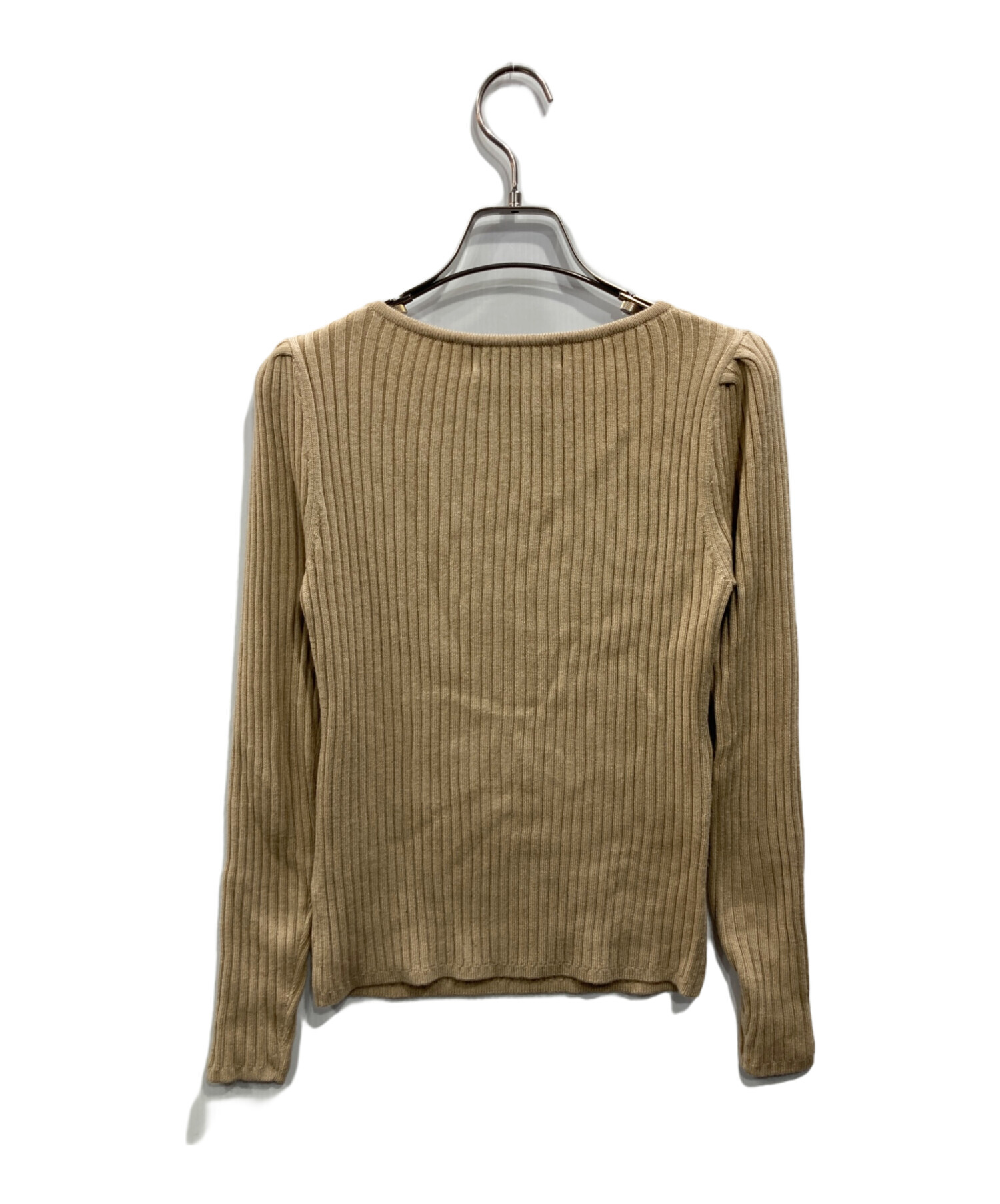 M'S GRACY*WEB掲載*定番おリボンニット 袖リボン刺繍入りジップニット | msgracy