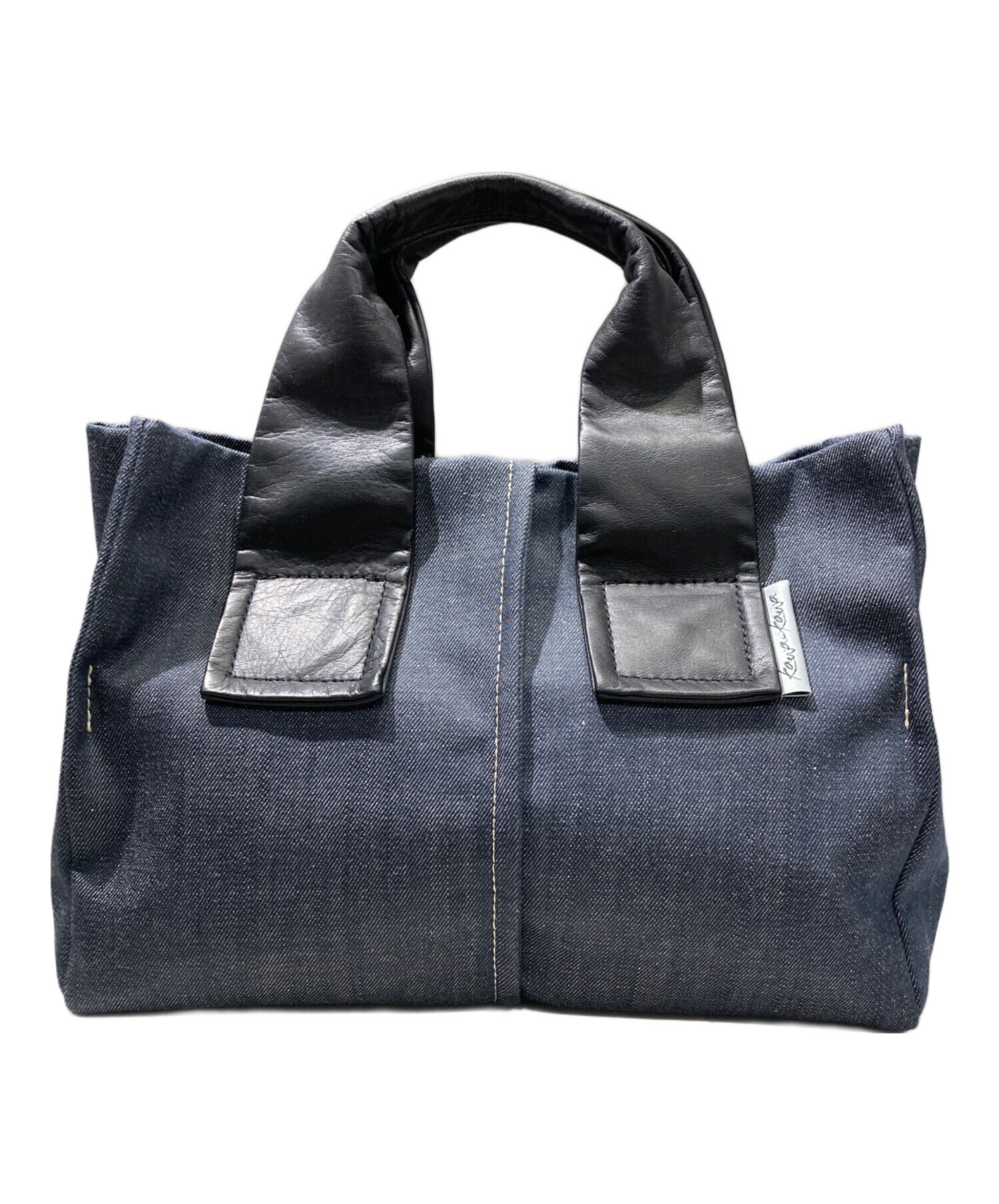 中古・古着通販】kawa-kawa (カワカワ) デニムハンドバッグ インディゴ 