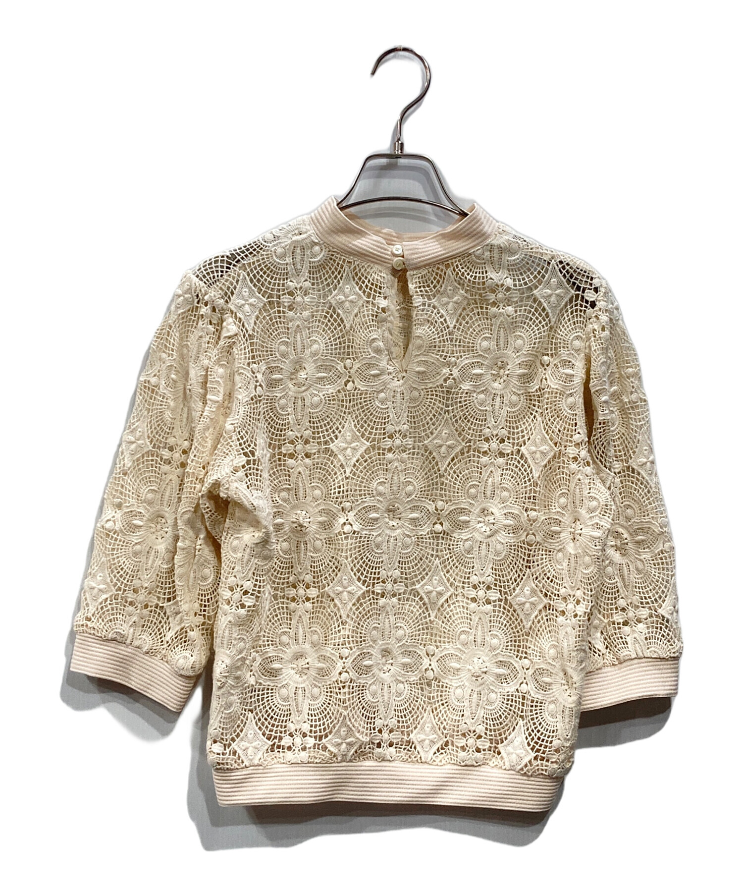 中古・古着通販】CLANE (クラネ) CLASSIC LACE TOPS ベージュ サイズ:M 