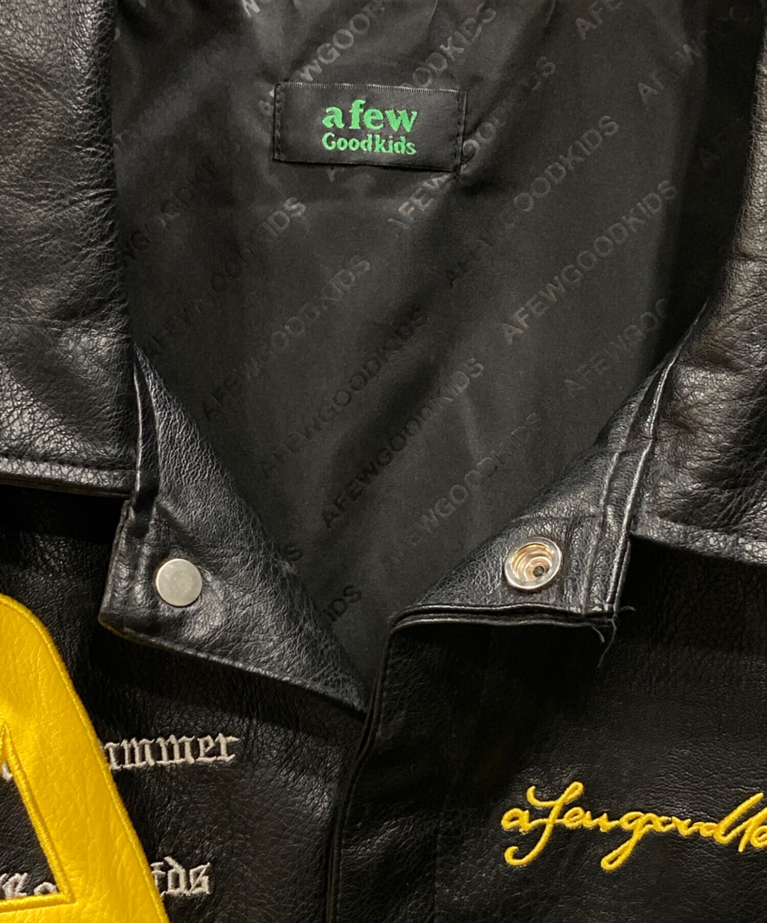 a few Goodkids レザー スタジャン 黒 a few Goodkids レザー