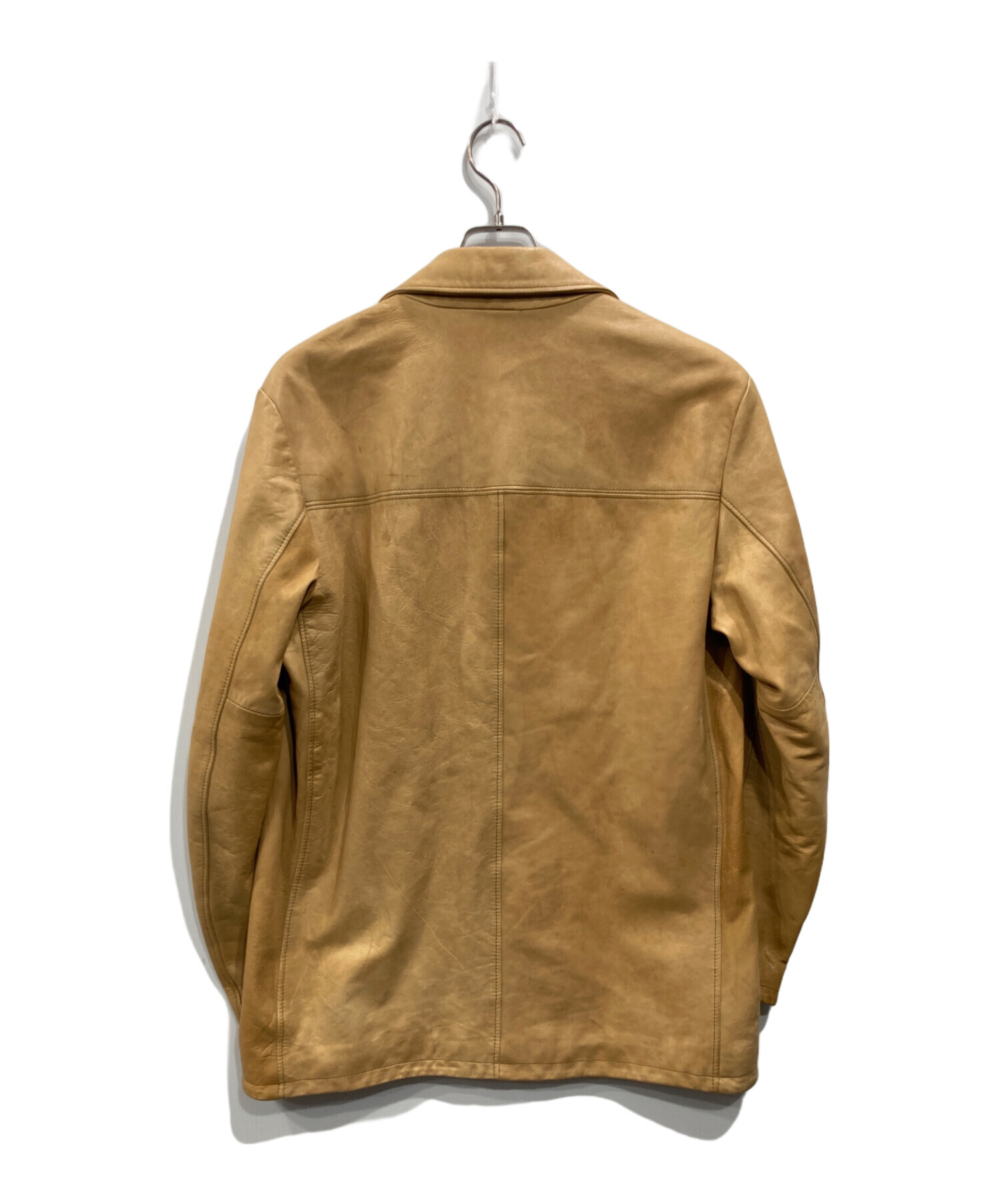 中古・古着通販】DIESEL (ディーゼル) レザージャケット ベージュ