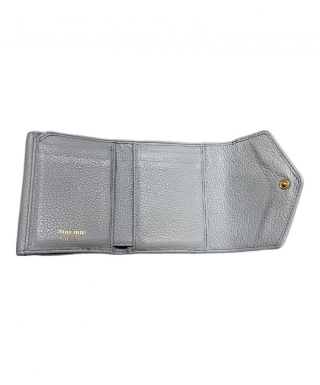 中古・古着通販】MIU MIU (ミュウミュウ) 3つ折り財布 グレー
