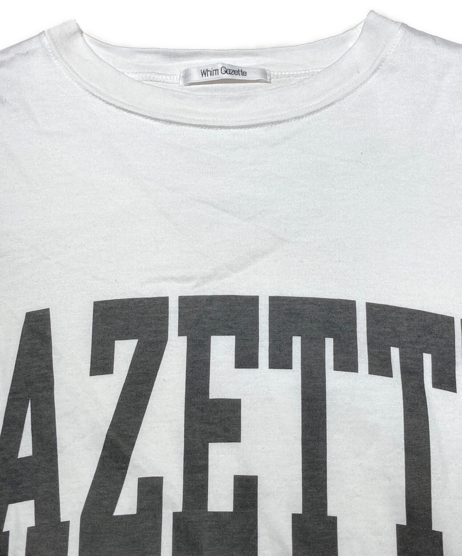 中古・古着通販】Whim Gazette (ウィムガゼット) ロゴTシャツ ホワイト