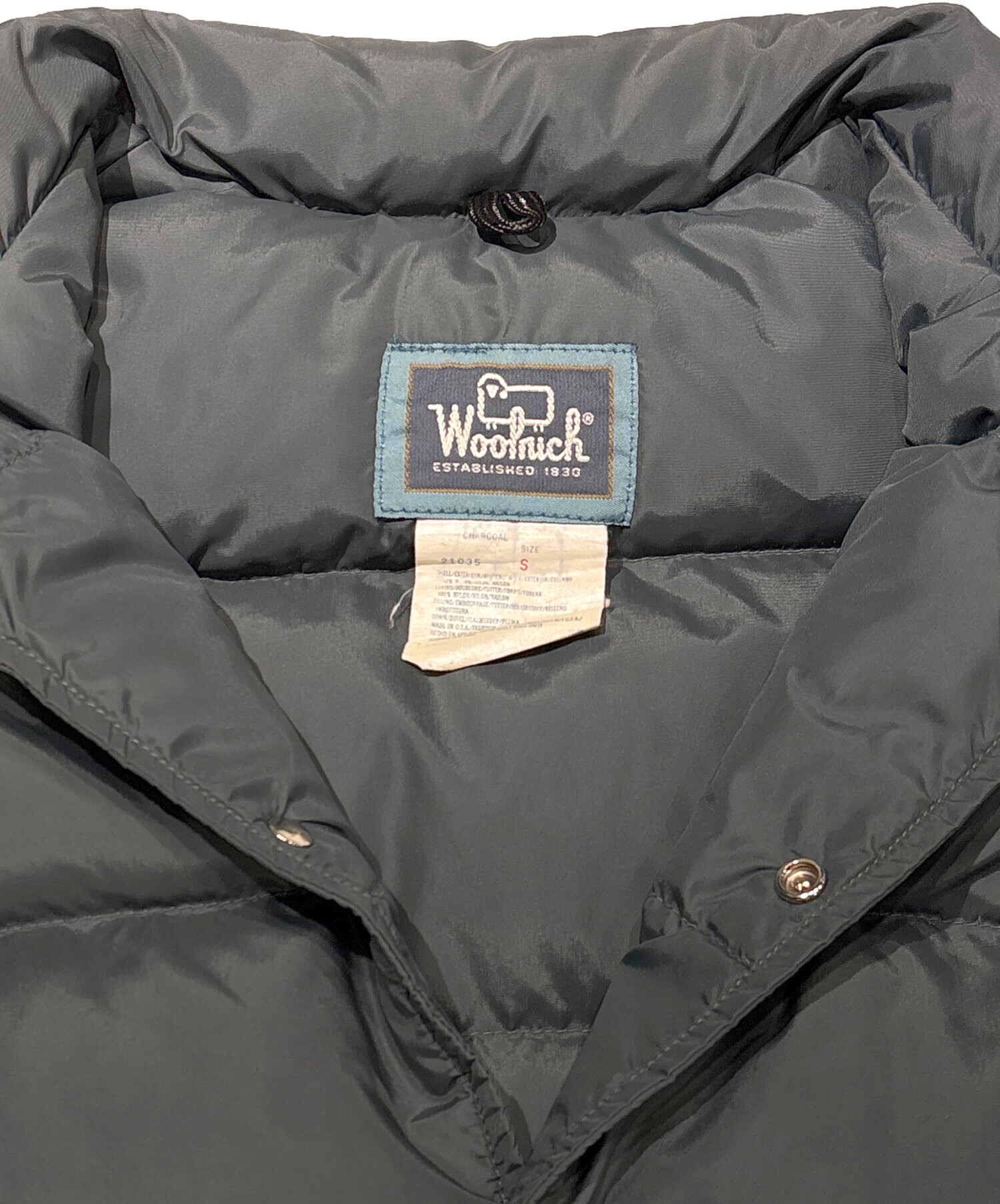 中古・古着通販】WOOLRICH (ウールリッチ) ダウンベスト ダーク