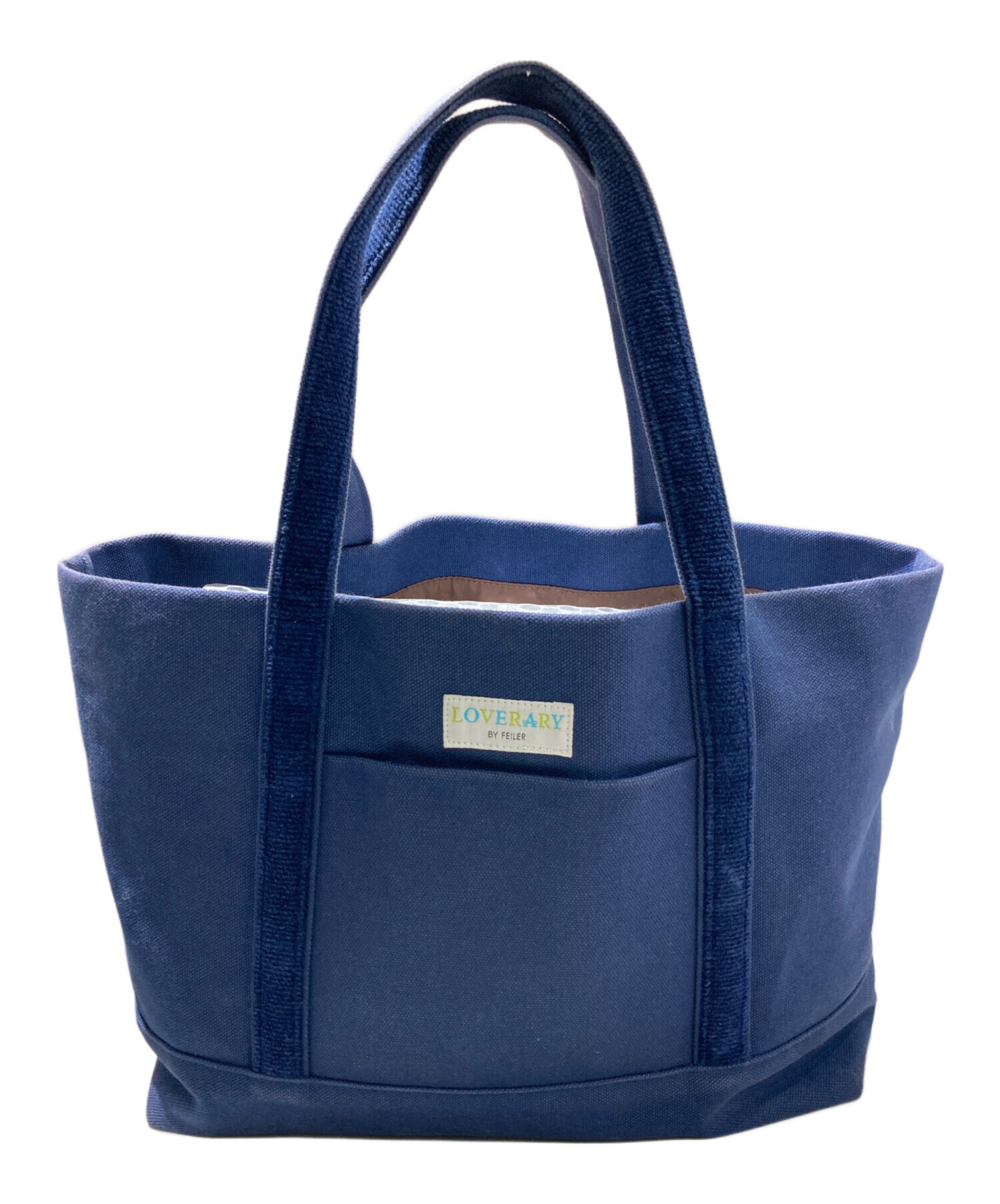 【中古】ラブラリーバイフェイラー ワッペントートバッグ ネイビー 中古・古着通販】LOVERARY by FEILER (ラブラリー バイ