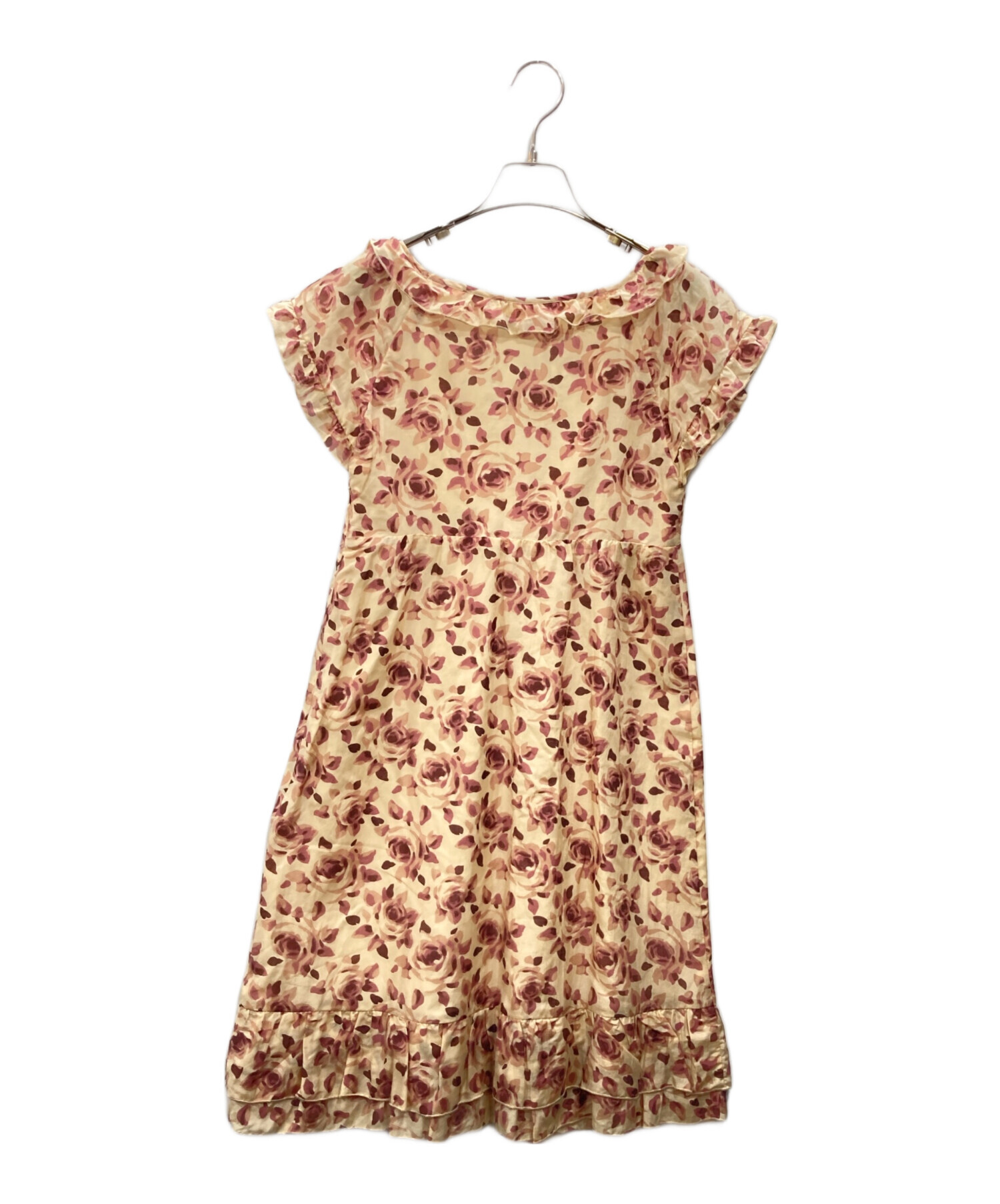 中古・古着通販】TOCCA (トッカ) 花柄ワンピース ベージュ サイズ:6