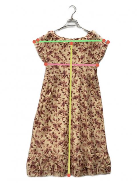 中古・古着通販】TOCCA (トッカ) 花柄ワンピース ベージュ サイズ:6