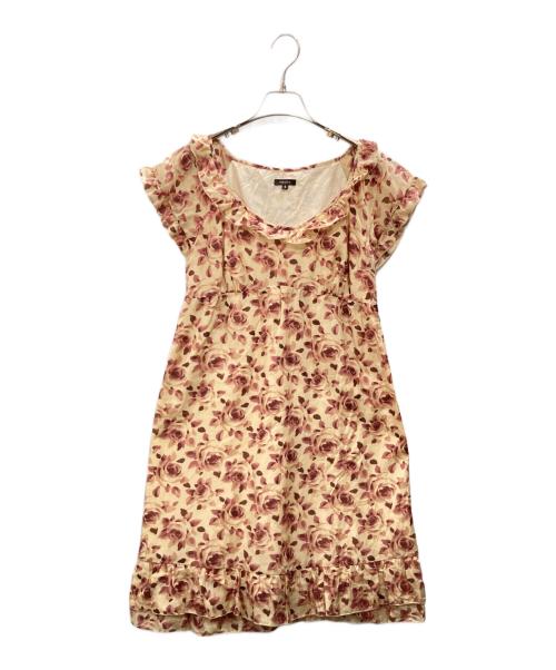 中古・古着通販】TOCCA (トッカ) 花柄ワンピース ベージュ サイズ:6