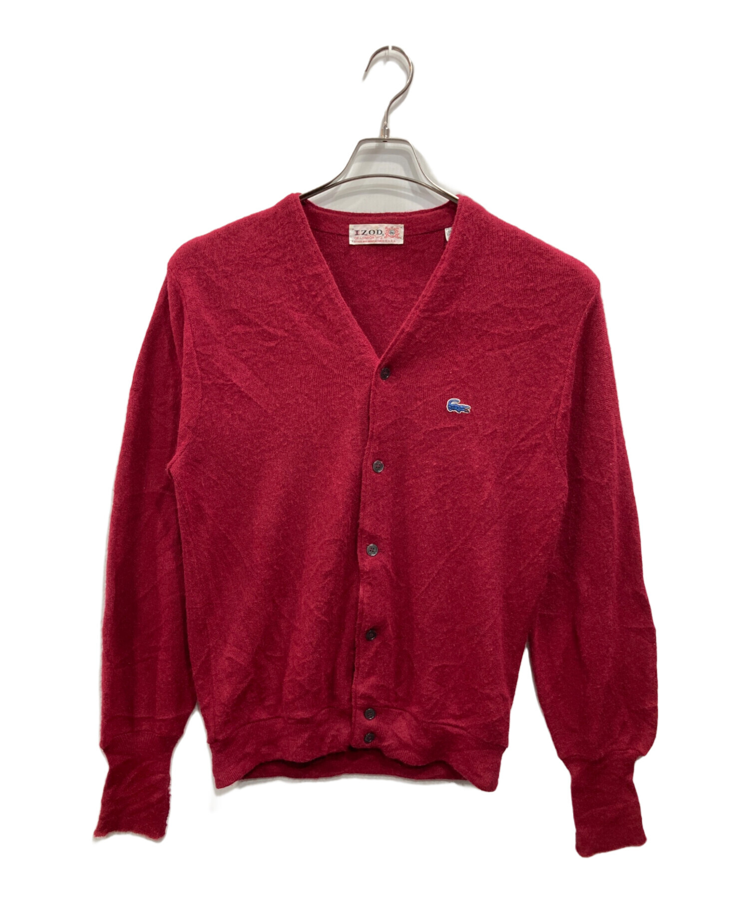 中古・古着通販】IZOD (アイゾッド) ニットカーディガン レッド サイズ 