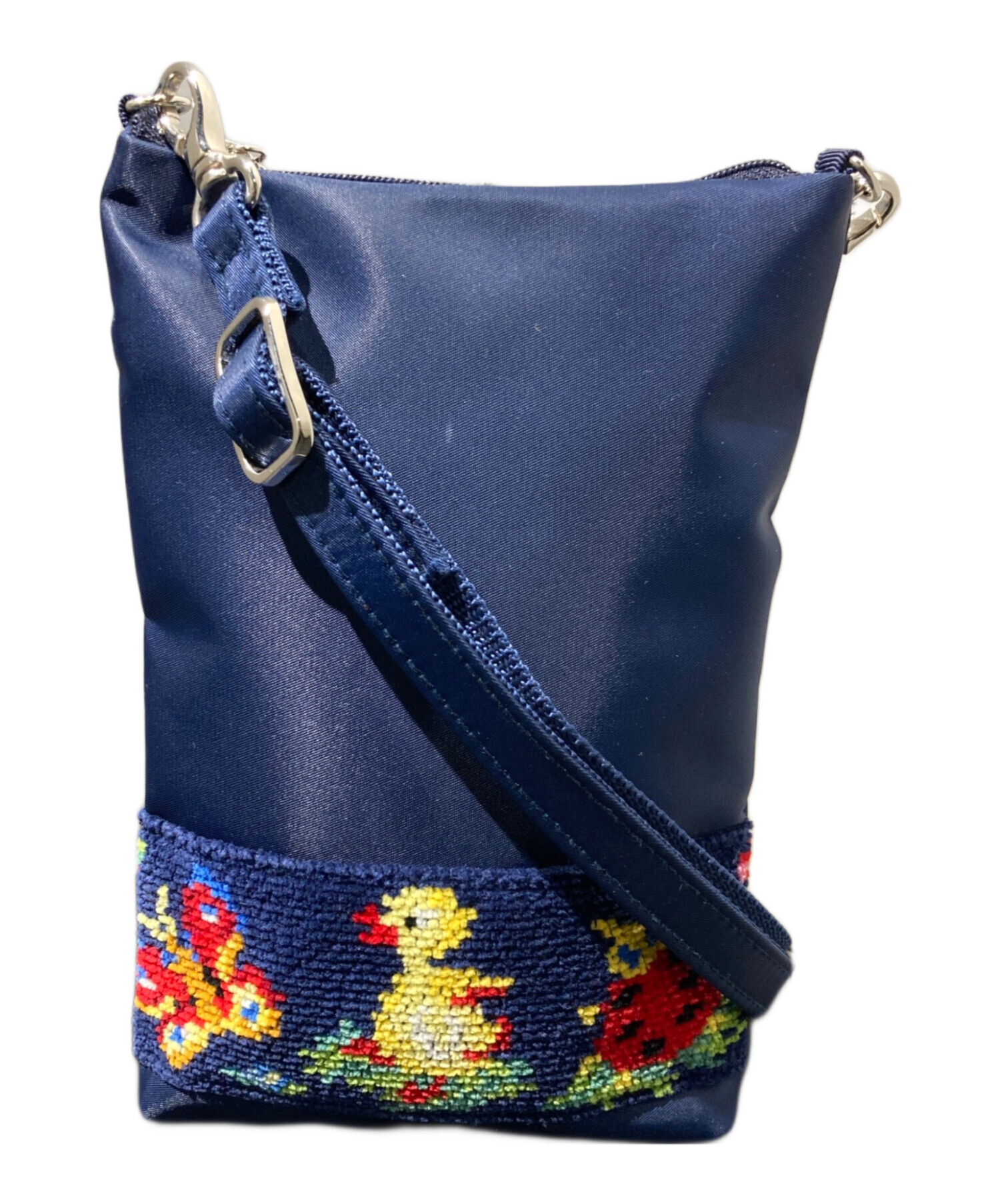 【完売品/使用少】 FEILER シンクオブミー　スマホショルダーバック　紺 FEILER スマホショルダー 完売品/使用少】 FEILER