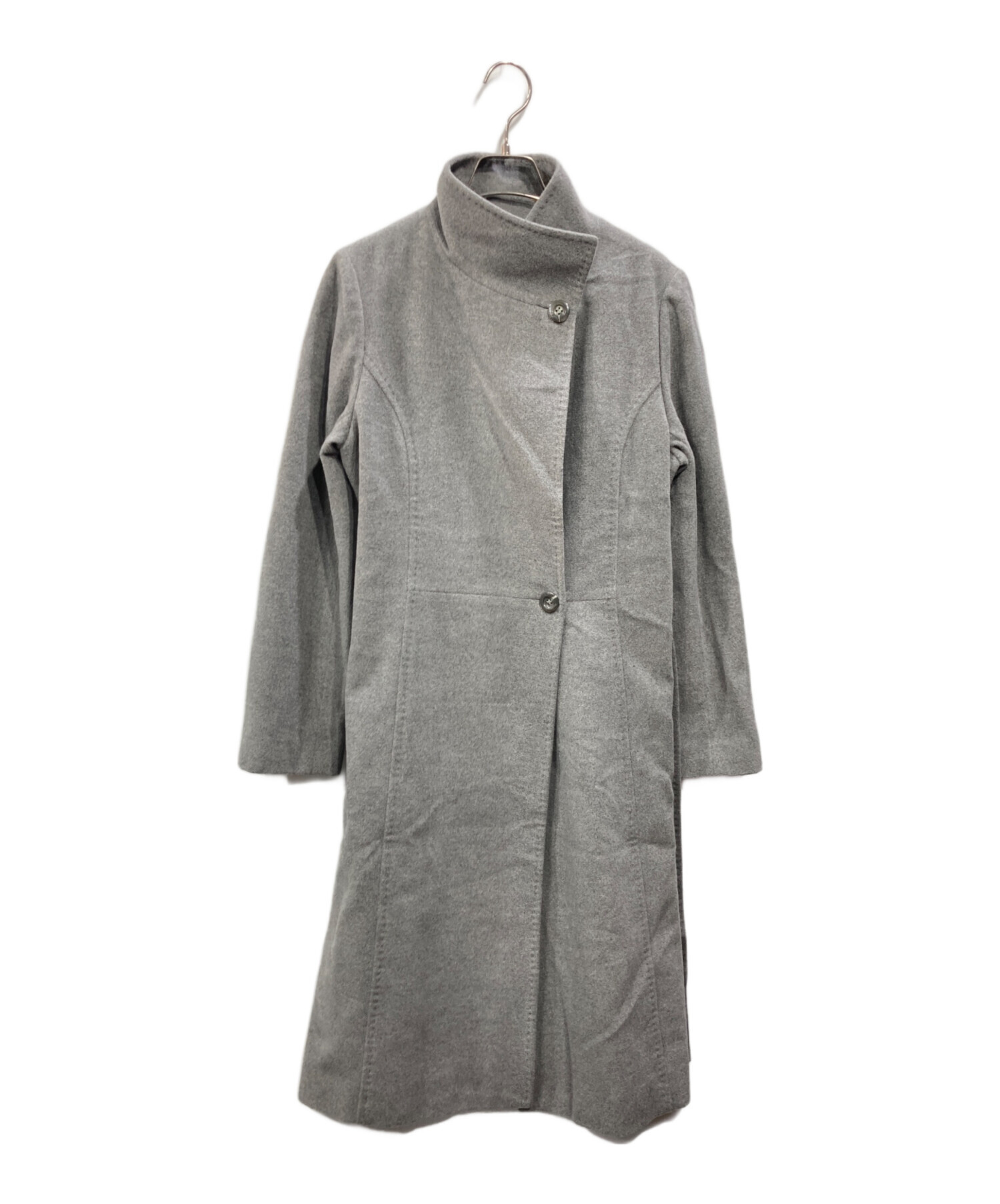 Paul Stuart アンゴラ ブレンド ウール ロング コート グレー 中古・古着通販】Blue Streak (-) アンゴラブレンドロングコート