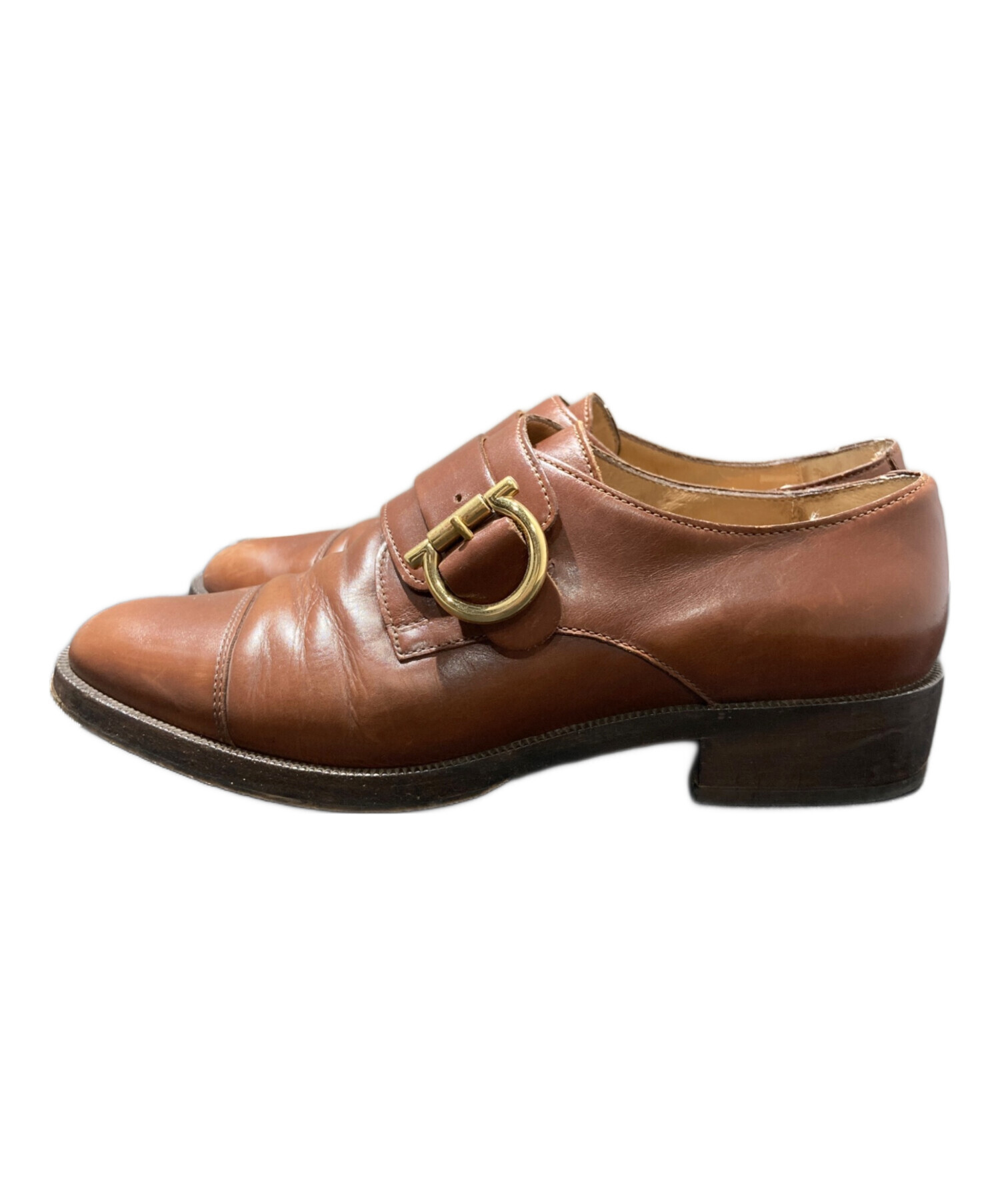 Salvatore Ferragamo ブローグシューズ ブラウン 中古・古着通販】Salvatore Ferragamo (サルヴァトーレ フェラガモ