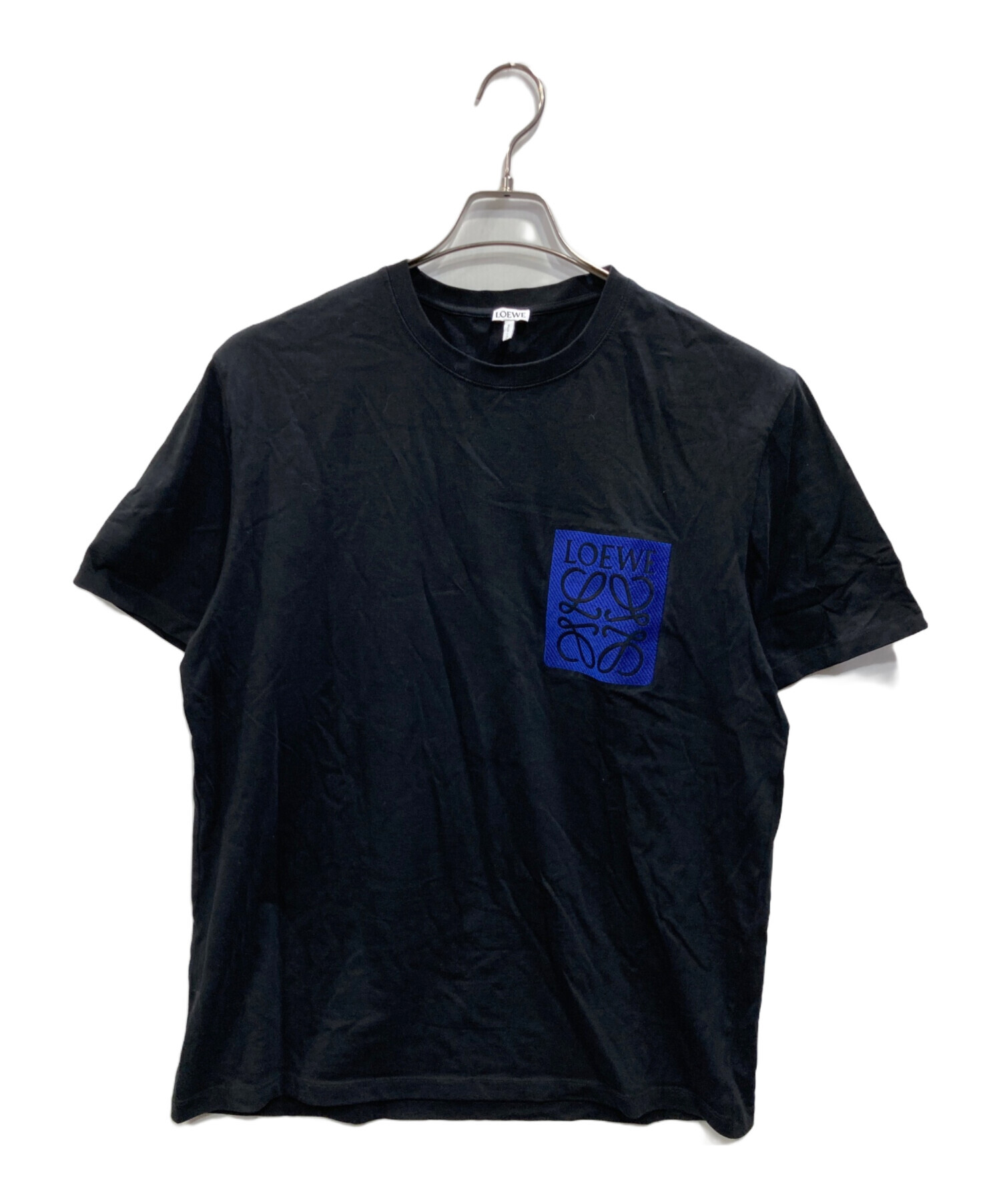中古・古着通販】LOEWE (ロエベ) アナグラム刺繍Tシャツ ブラック 