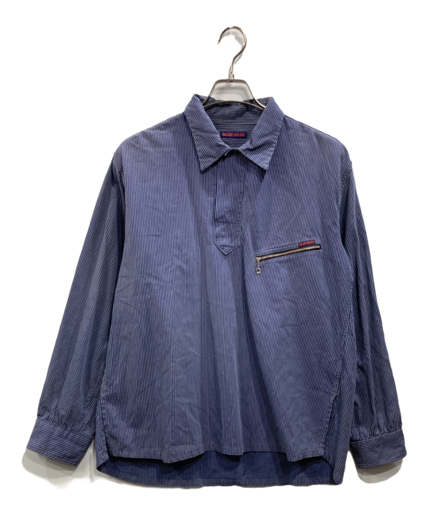 中古・古着通販】BLUE BLUE (ブルーブルー) プルオーバーシャツ ブルー 