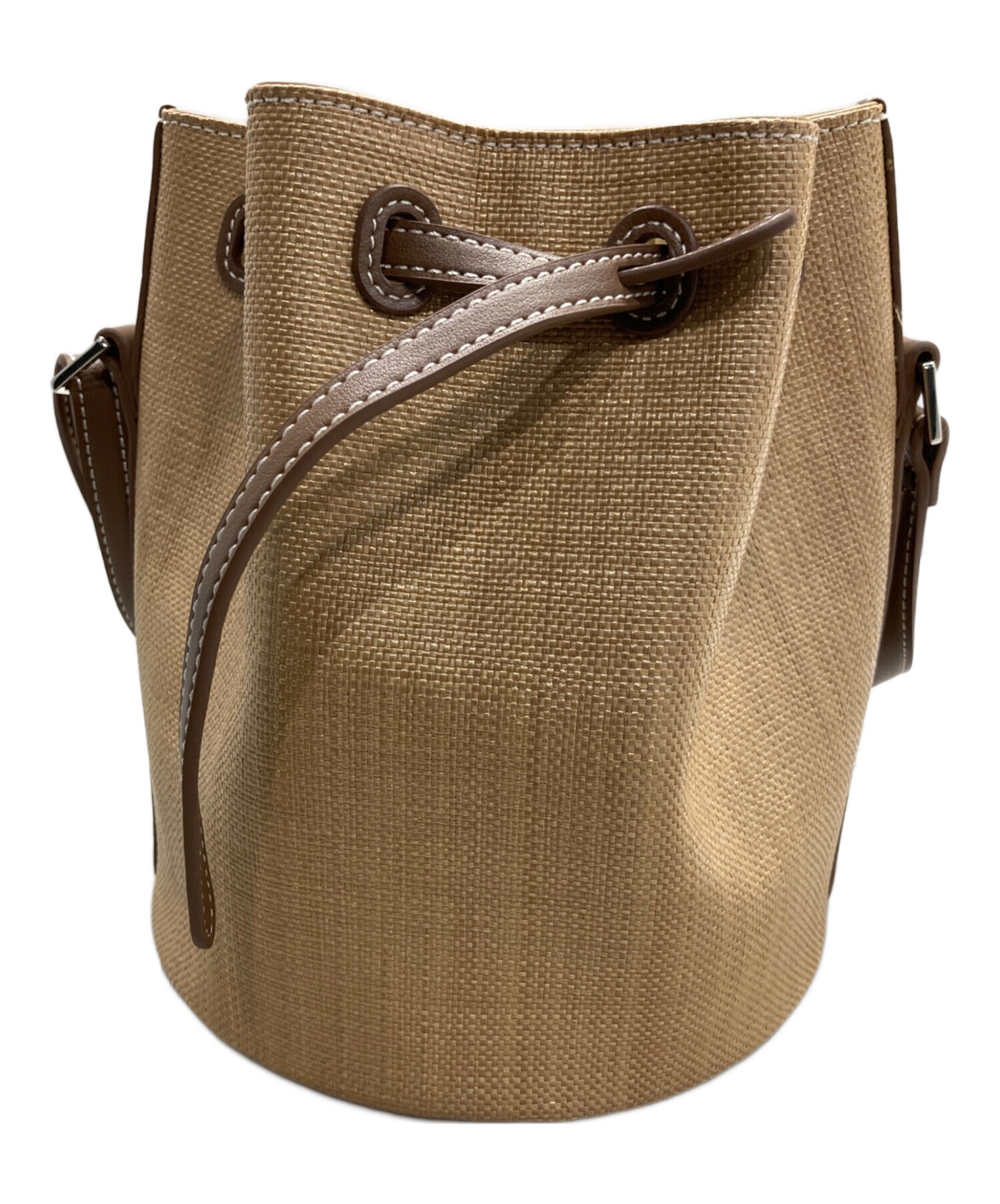 美品✨ VASIC club mini ショルダーバッグ ブラウン 巾着型 org.jpg