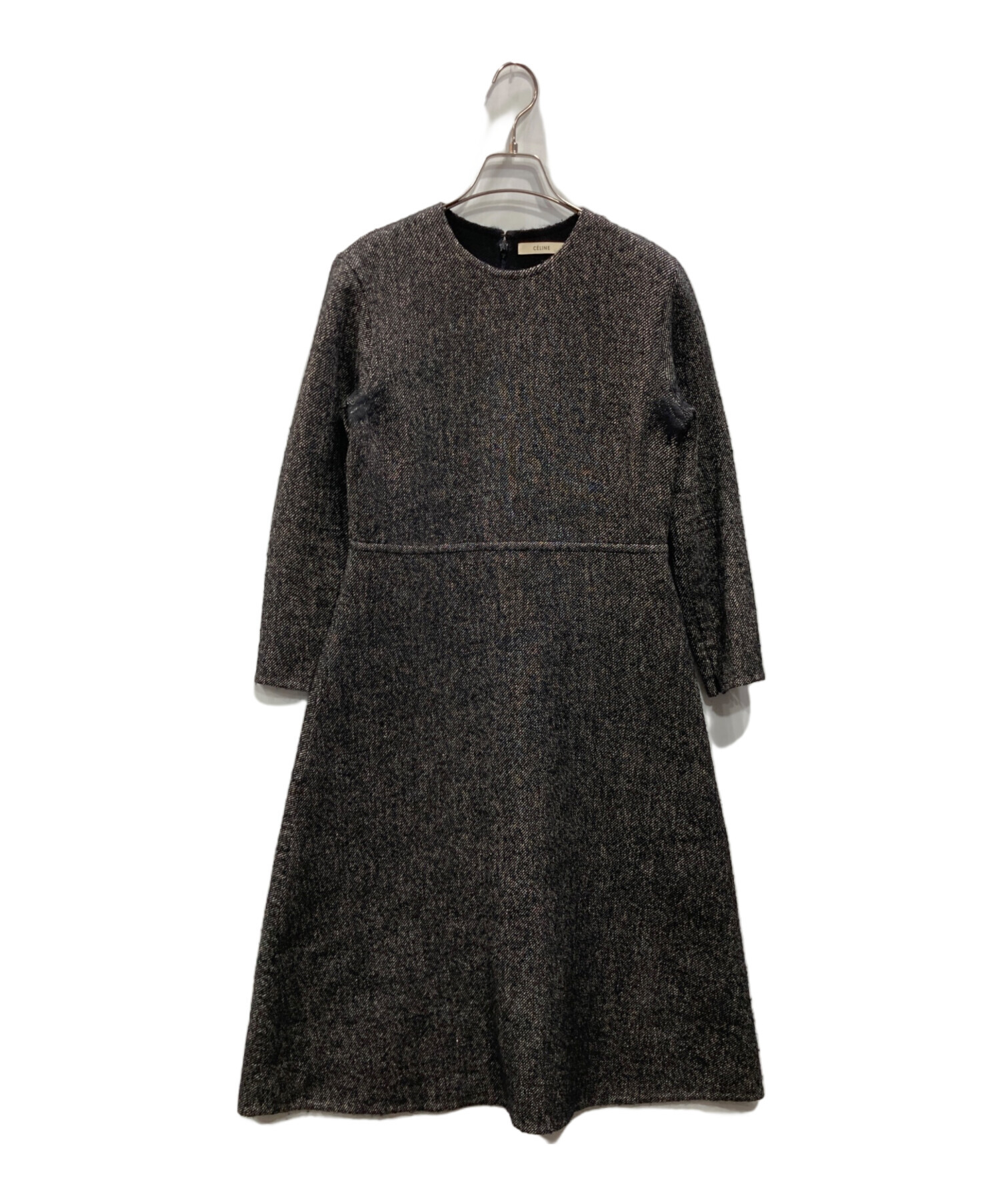 中古・古着通販】CELINE (セリーヌ) リネン混ウールワンピース