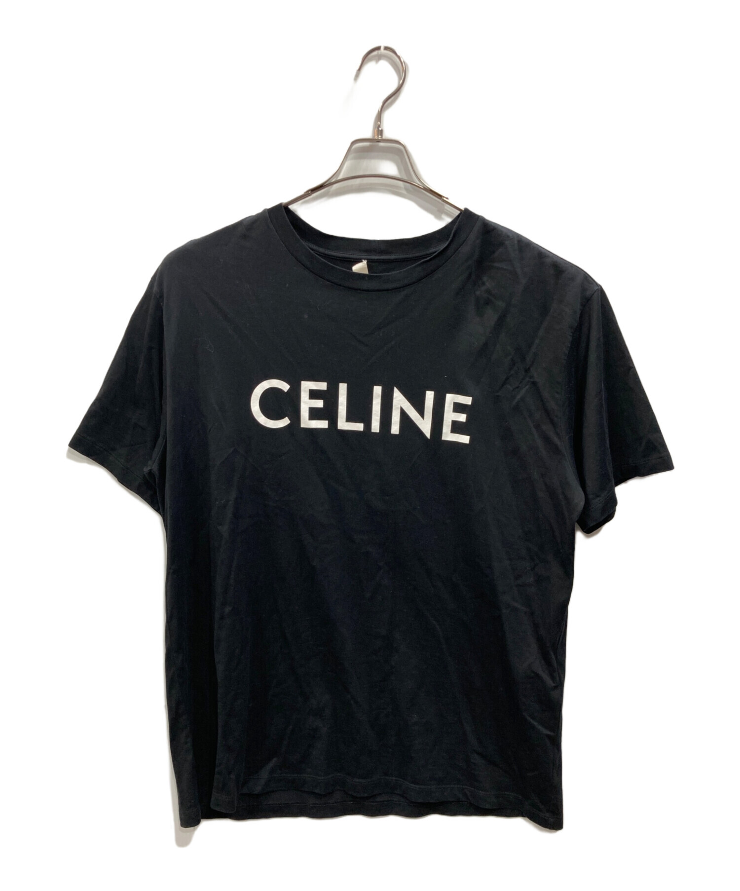 CELINE 25SS 正規品 ルーズフィットTシャツ 黒 Ｓ 中古・古着通販】CELINE (セリーヌ) ルーズ Tシャツ ブラック サイズ:L