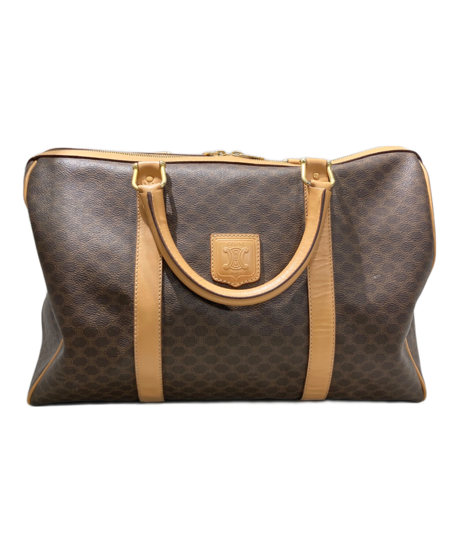 セリーヌ　ボストンバッグ 中型 中古・古着通販】CELINE (セリーヌ) マカダム柄ボストンバッグ