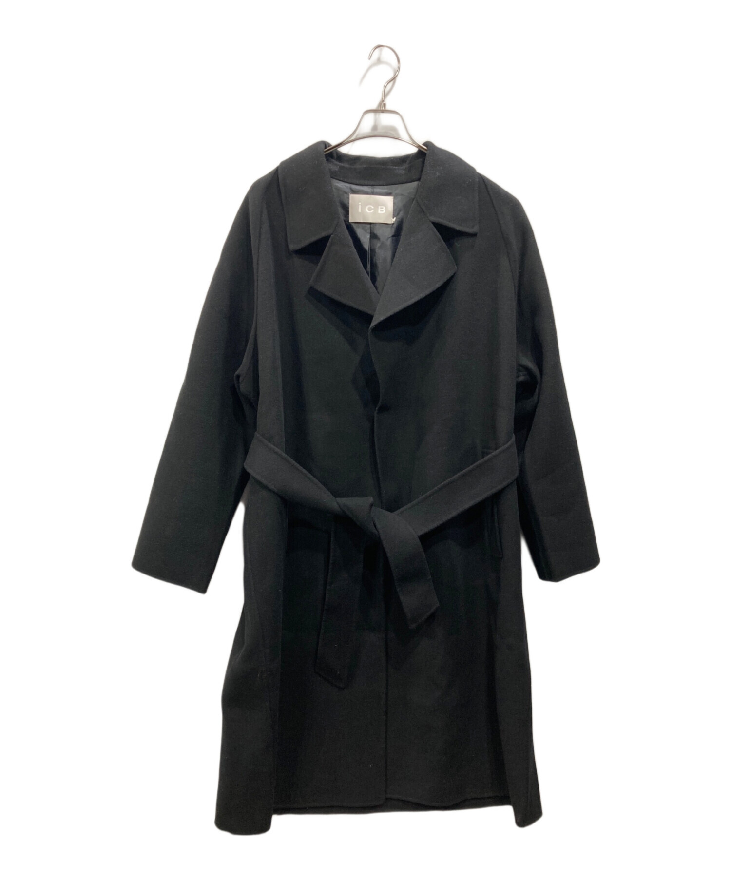 ICB(アイシービー) 黒　コート　カシミヤ100% ICB(アイシービー) 黒 コート カシミヤ100%
