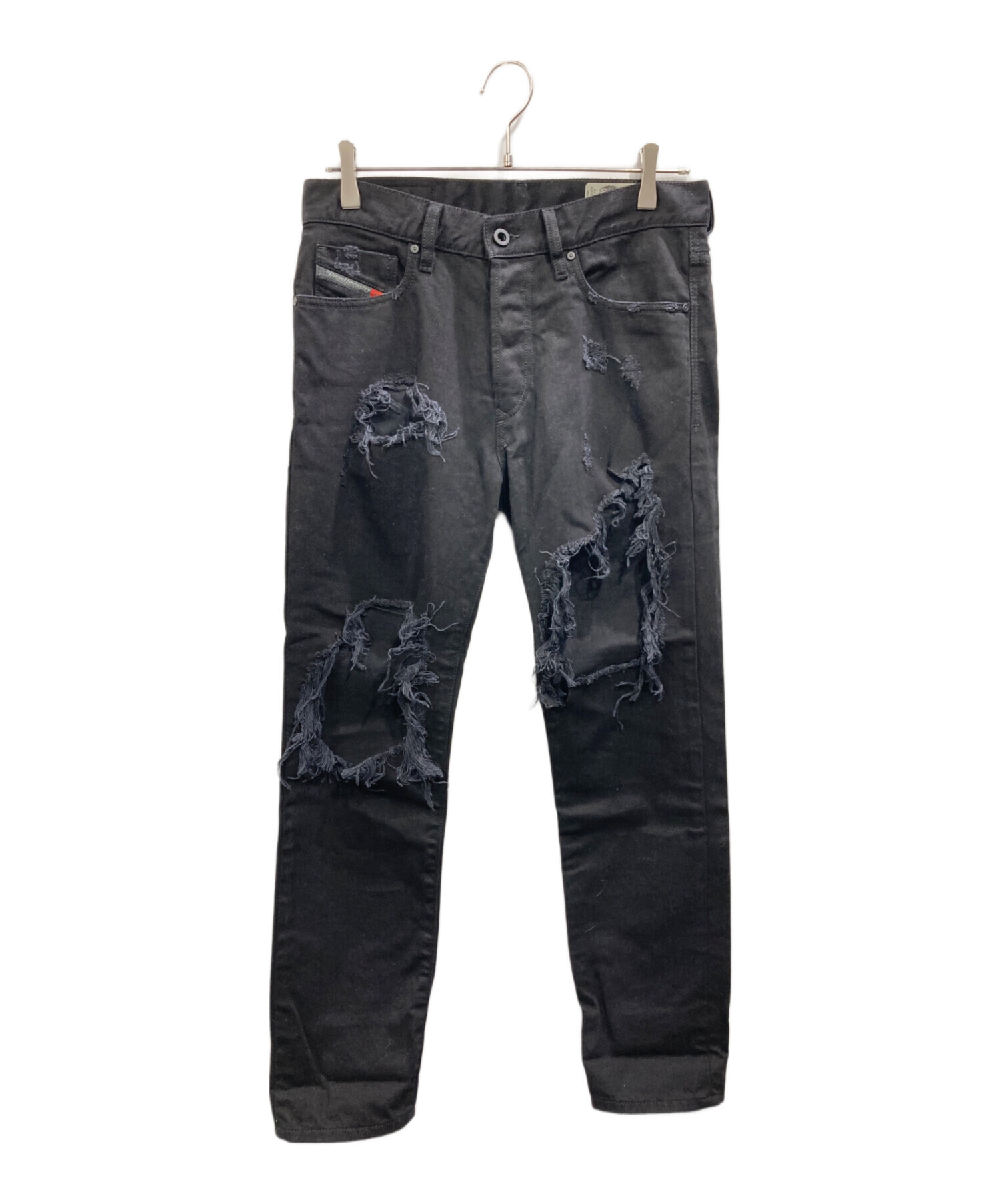中古・古着通販】DIESEL (ディーゼル) クラッシュジーンズ ブラック 