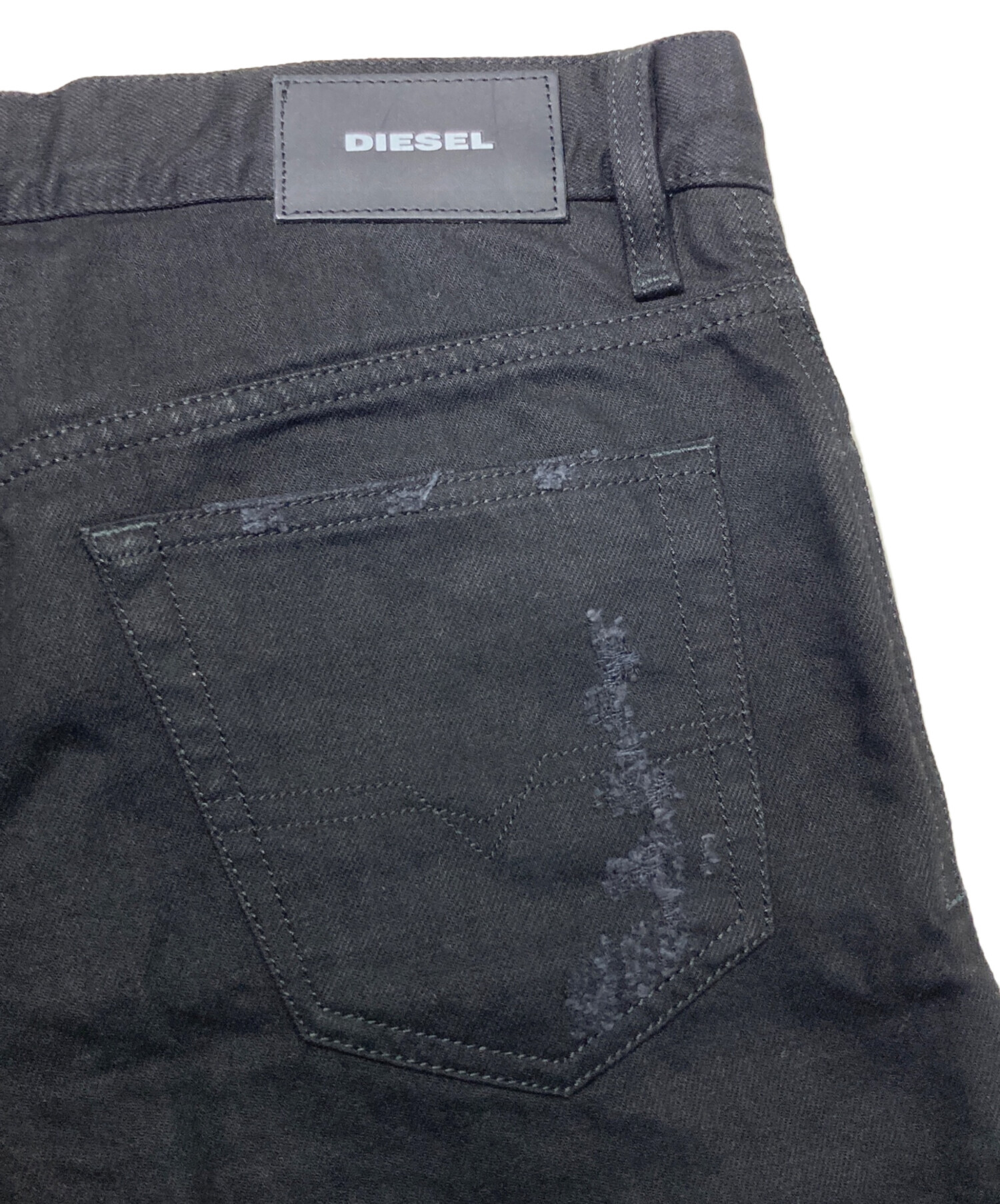 中古・古着通販】DIESEL (ディーゼル) クラッシュジーンズ ブラック 