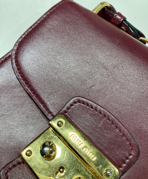 中古・古着通販】MIU MIU (ミュウミュウ) ショルダーバッグ レッド