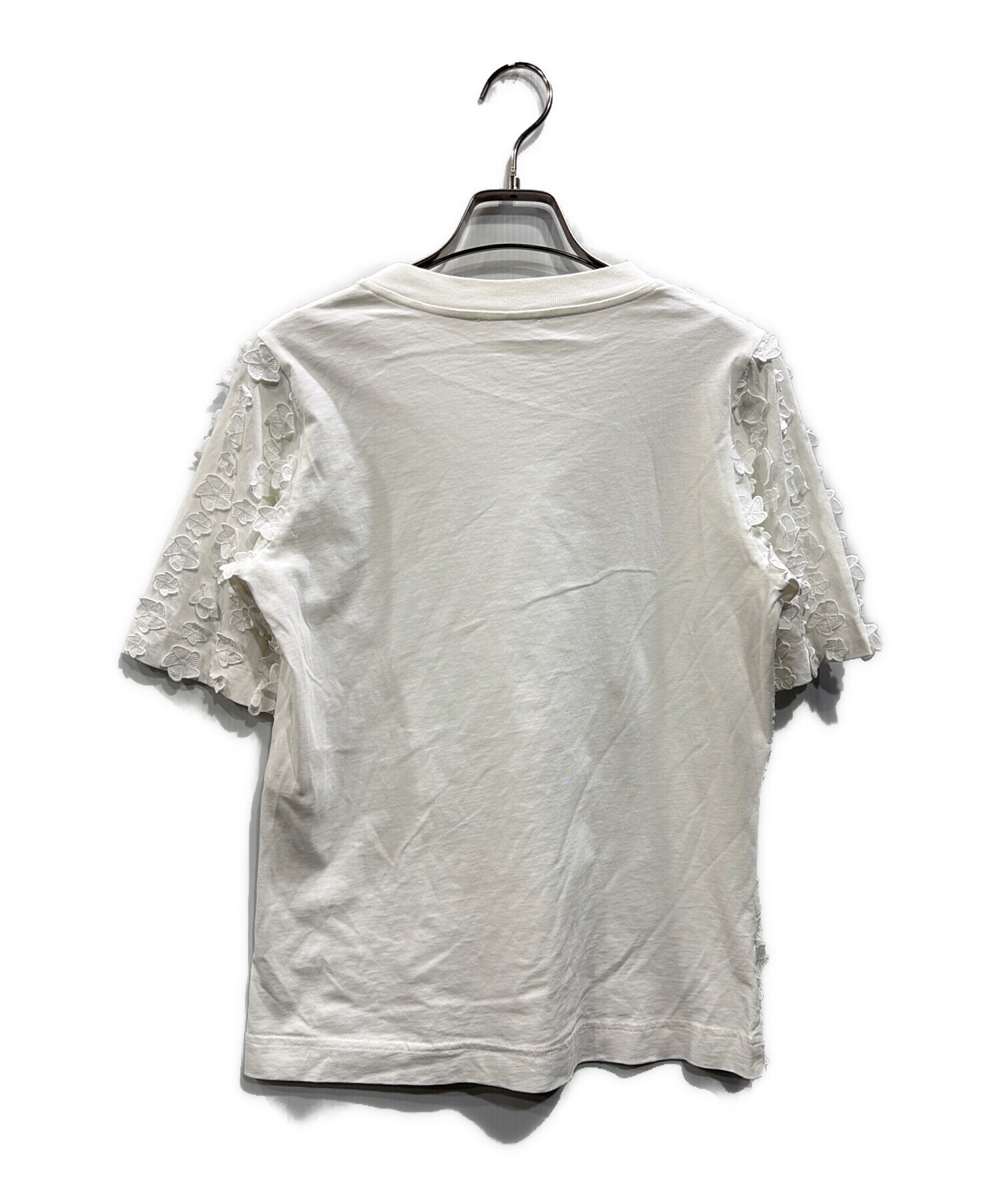 Chloe - Chloe クロエ ベスト/ノースリーブ XS オレンジx白(花柄) 【古着】【中古】 中古・古着通販】Chloe (クロエ) デザインカットソー ホワイト サイズ