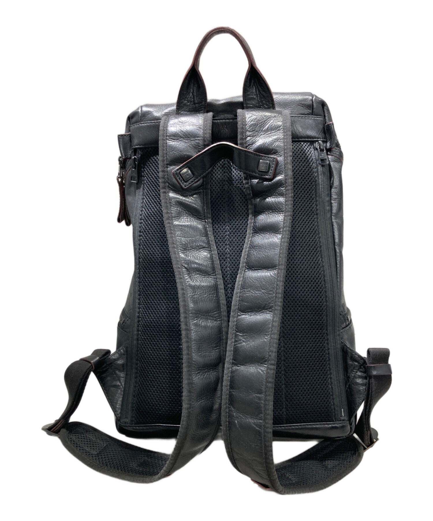 中古・古着通販】FUJITAKA (フジタカ) レザーリュック ブラック サイズ 