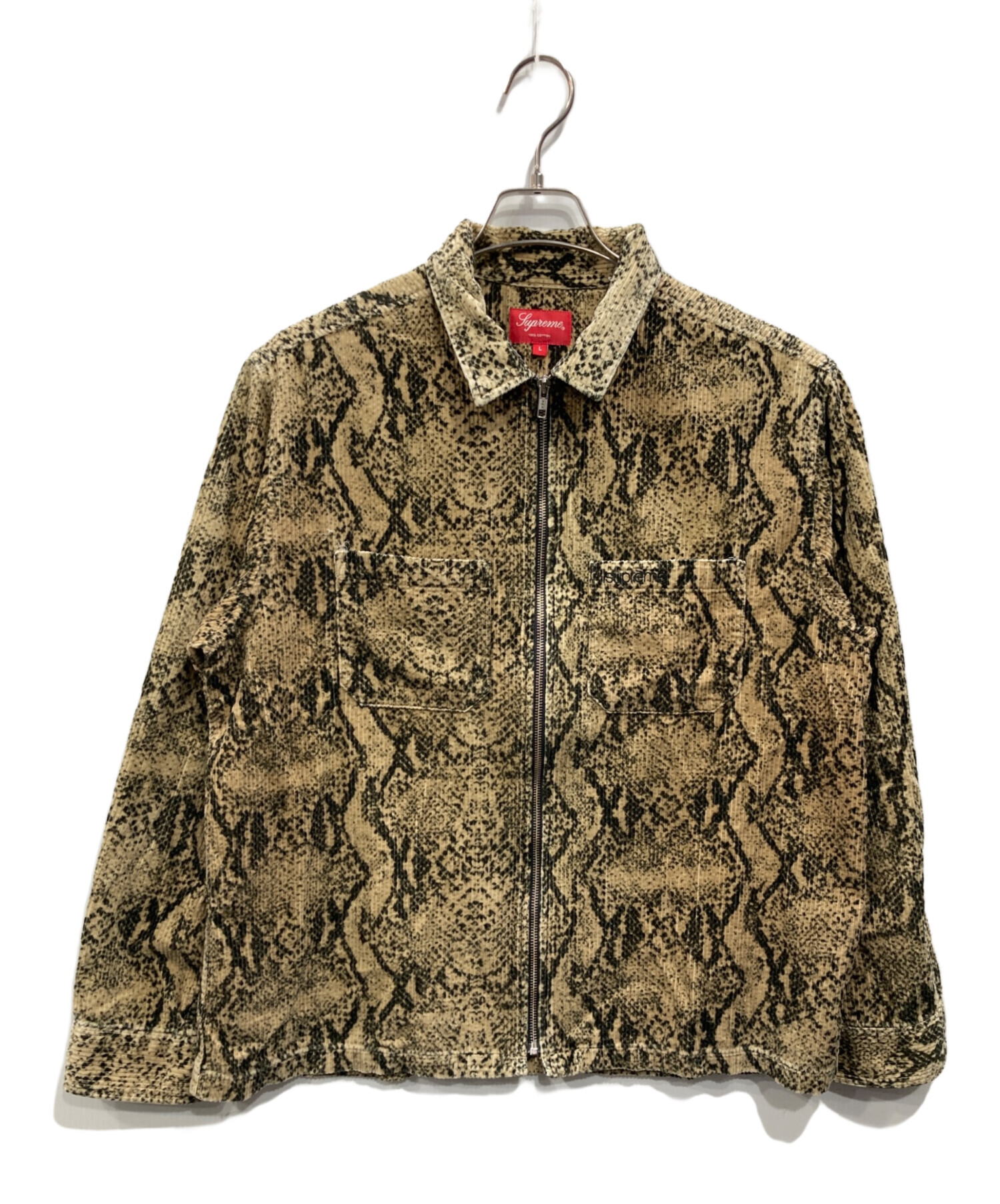 トップス 20AW Snakeskin Corduroy Zip Up Shirt 中古・古着通販】SUPREME (シュプリーム) Snakeskin Corduroy Zip Up