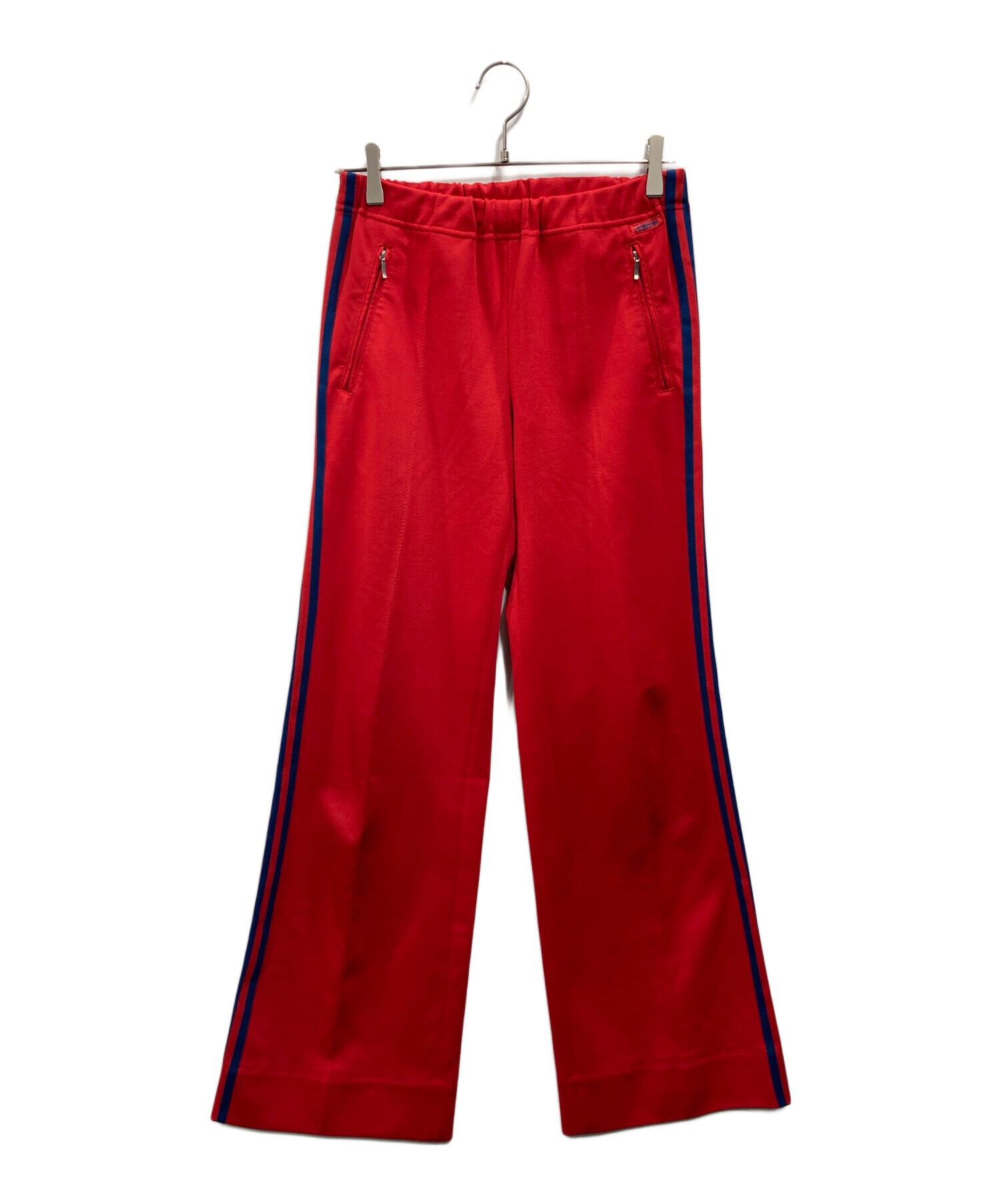 1990年代 オールド アディダス製 レッドレザートラックパンツ 中古・古着通販】adidas (アディダス) ワイドトラックパンツ レッド