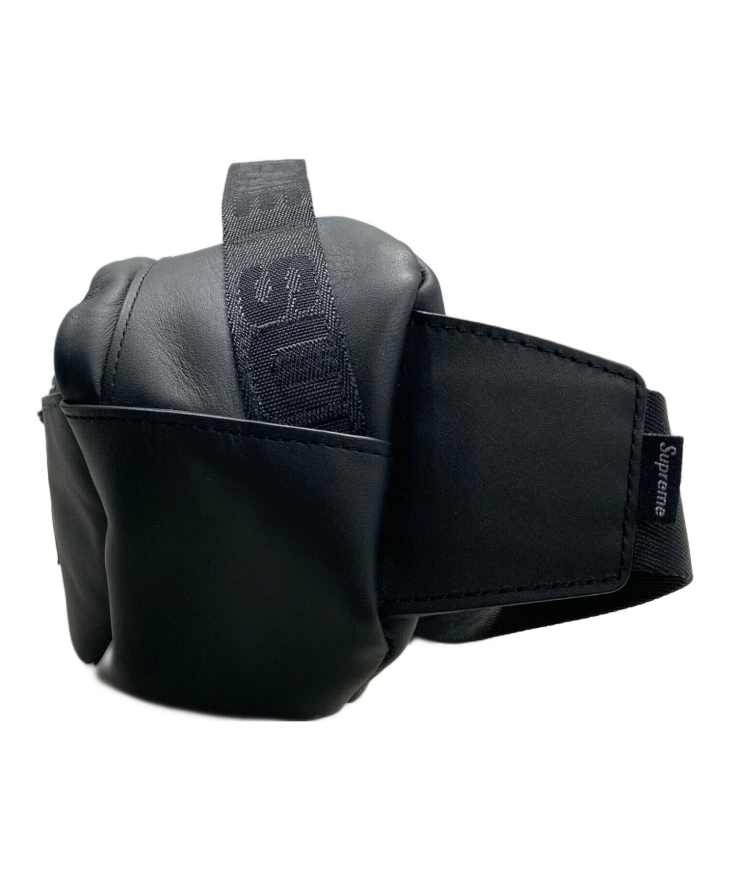 中古・古着通販】SUPREME (シュプリーム) Leather Waist Bag ブラック