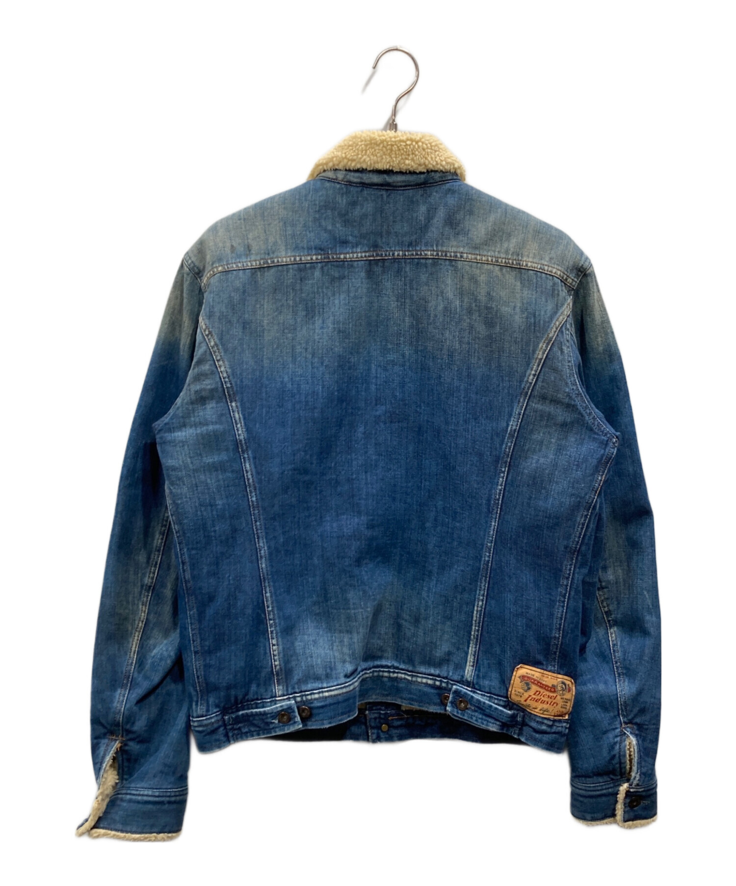 DIESEL デニムジャケット ボア襟付き 中古・古着通販】DIESEL (ディーゼル) 裏ボアデニムジャケット