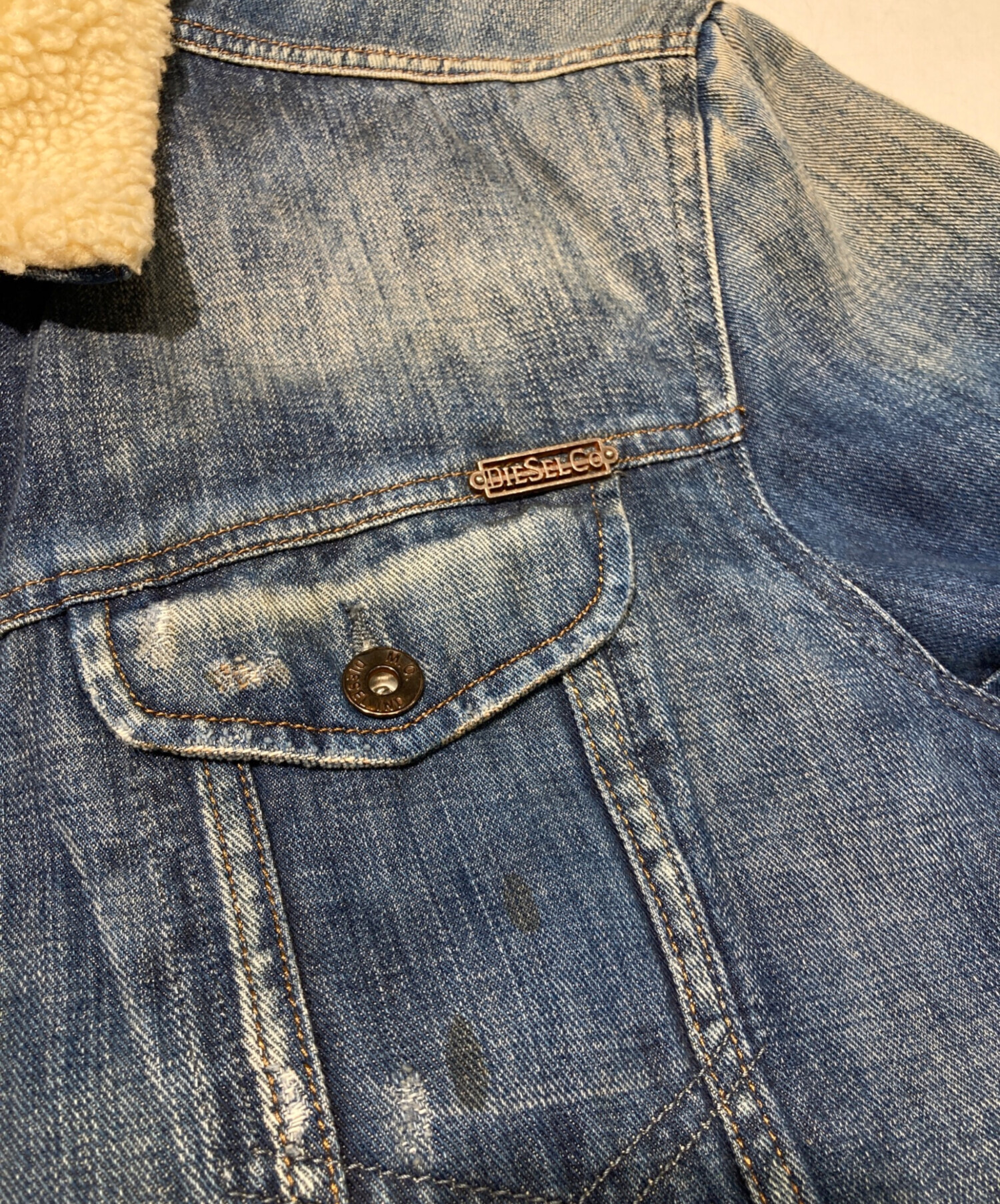 中古・古着通販】DIESEL (ディーゼル) 裏ボアデニムジャケット