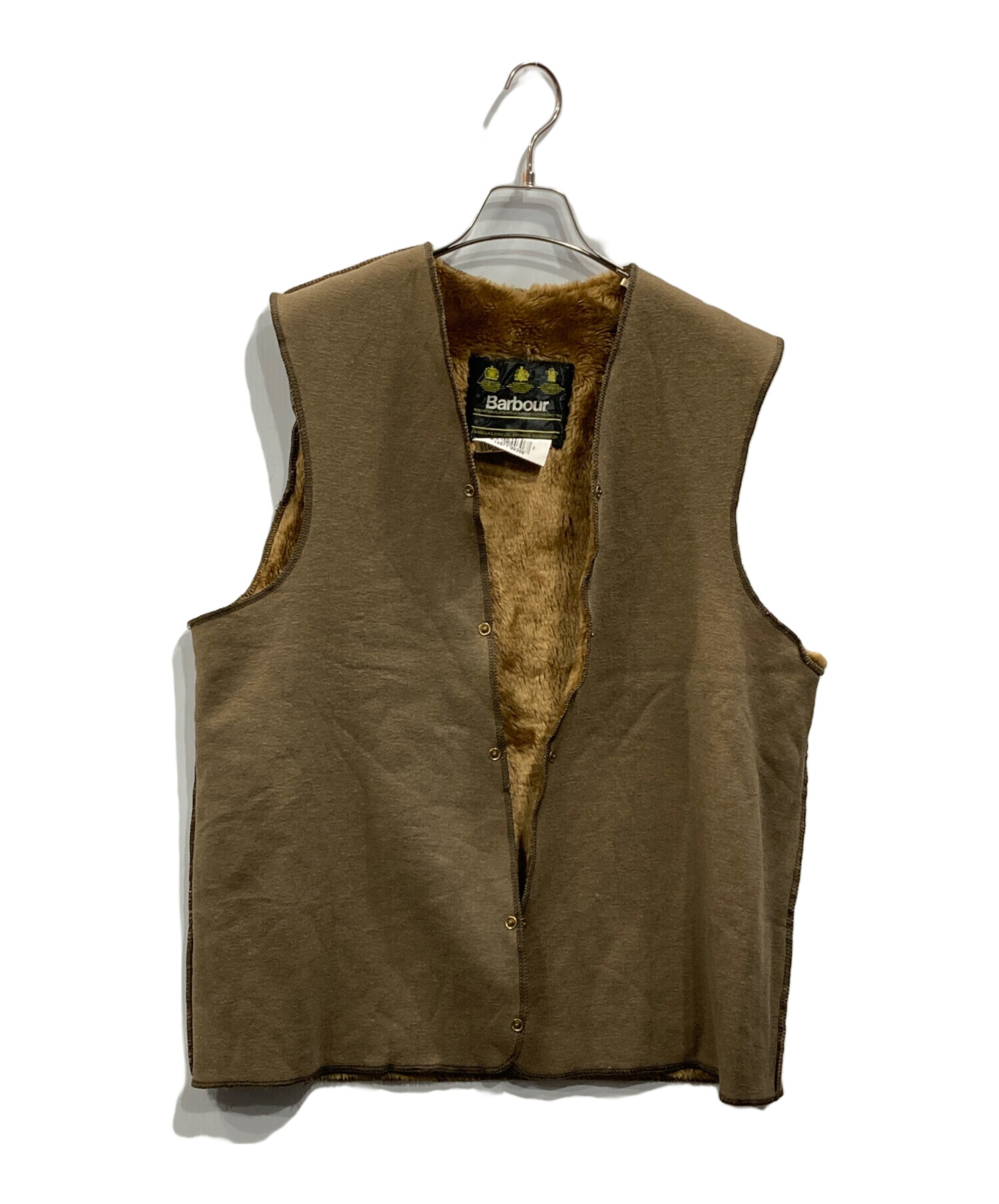[極美品]古着 90s バブアー ライナーベスト ファーベスト 中古・古着通販】Barbour (バブアー) ライナーベスト ブラウン サイズ