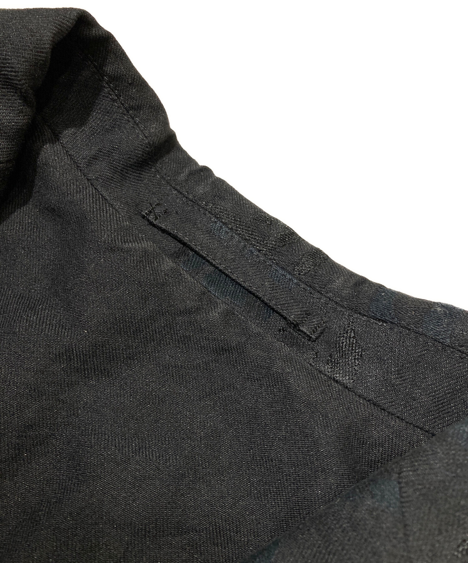 イッセイミヤケ 18SS コットン混 ジャガード トップス IM82FJ538 ブラック  2【中古】 ミー イッセイミヤケ(me ISSEY MIYAKE)ミー イッセイミヤケ SHRINK
