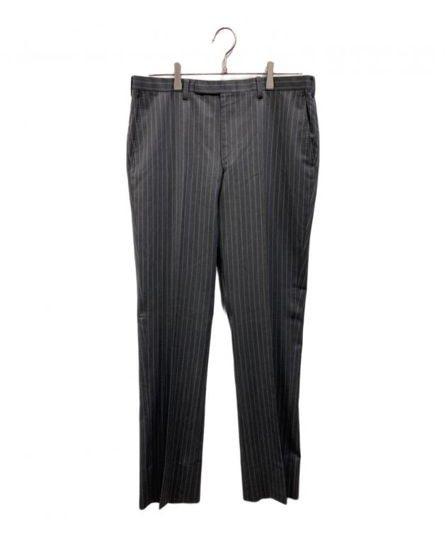 廃盤 BURBERRY BLACK LABEL 3ピース 光沢 グレー 36 バーバリーブラックレーベル スリーピース スーツ 背抜き シルク