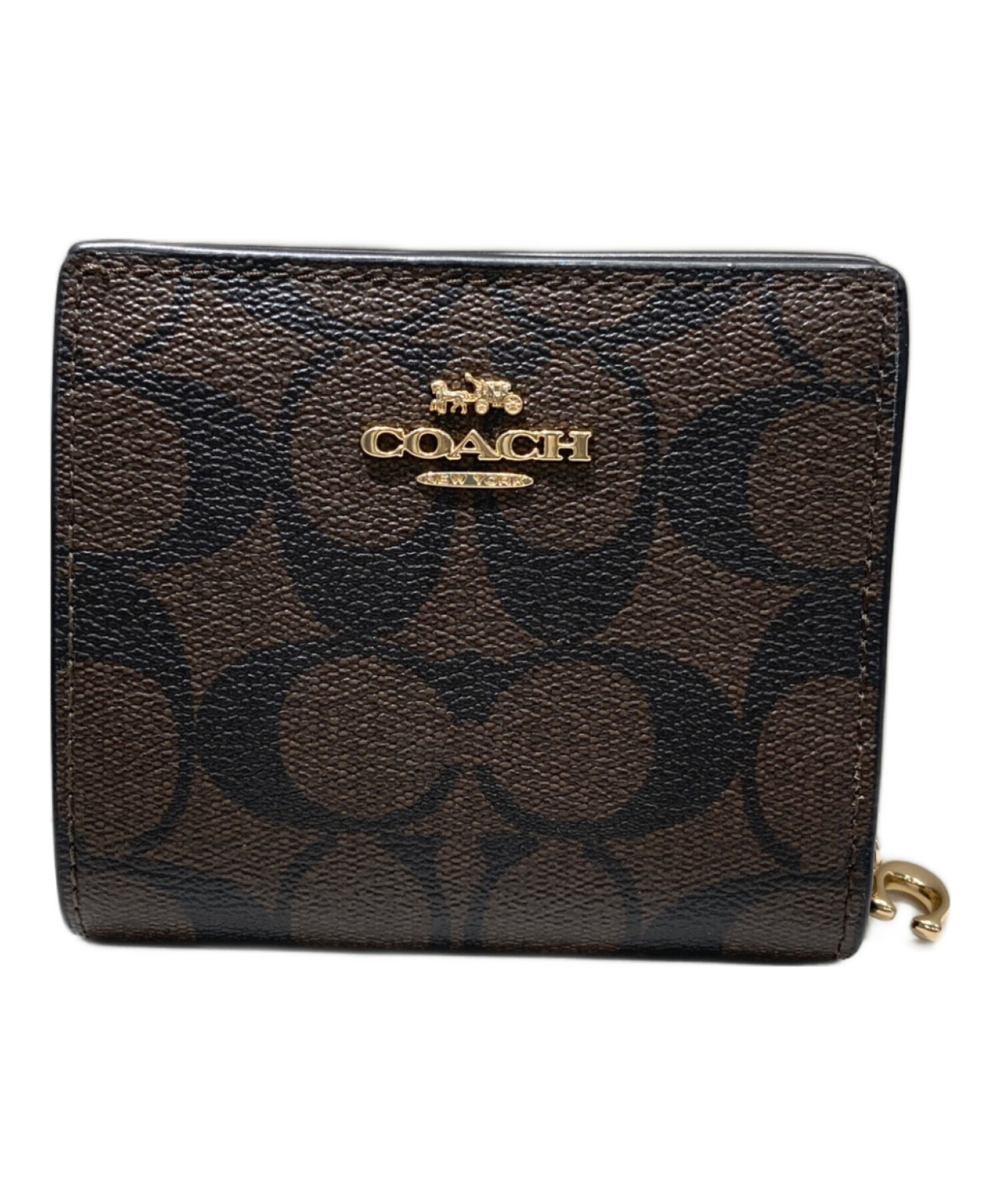 中古・古着通販】COACH (コーチ) 2つ折り財布 ブラウン｜ブランド
