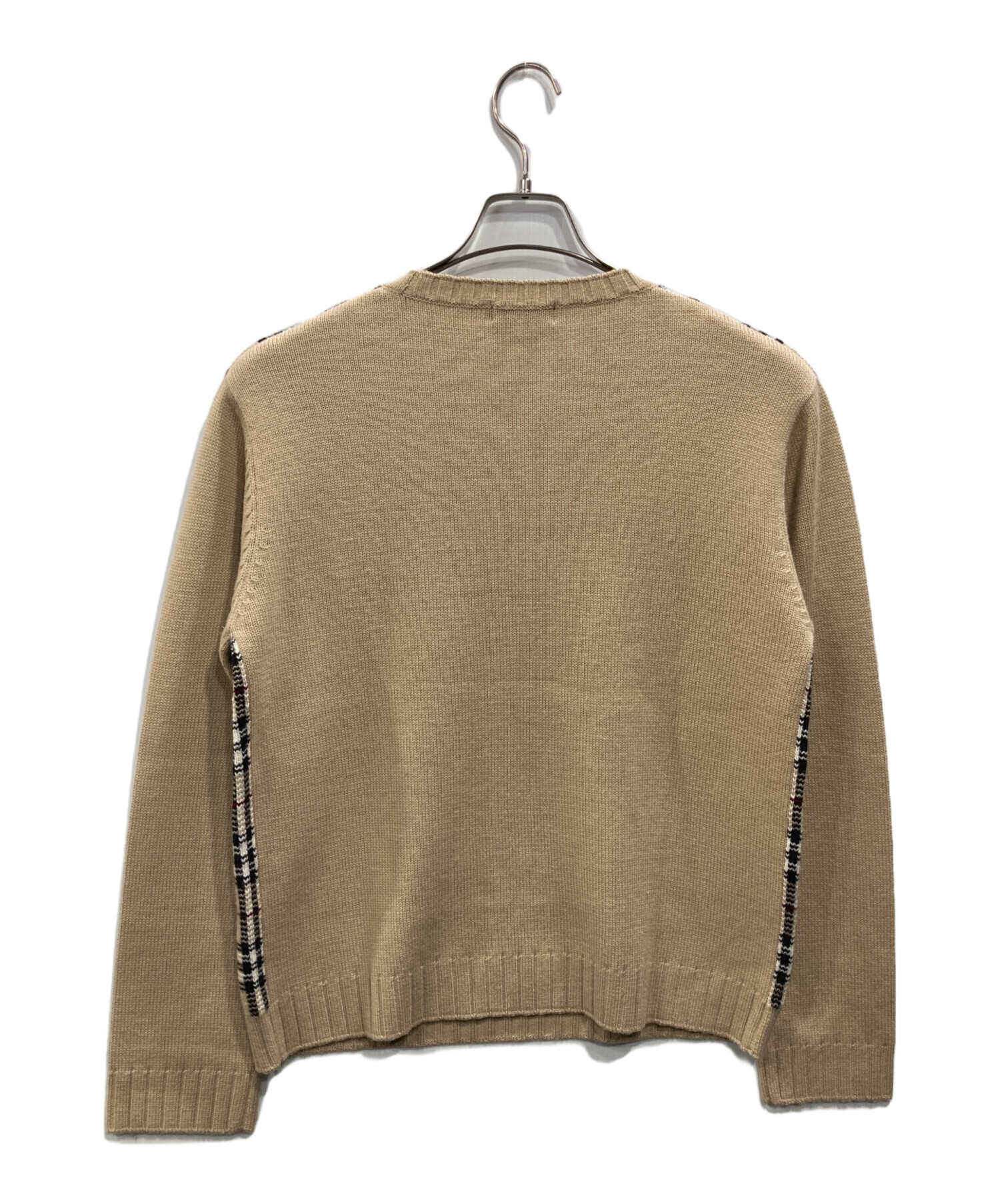 BURBERRY BLACK LABEL ベージュ チェックニット バーバリーブラック
