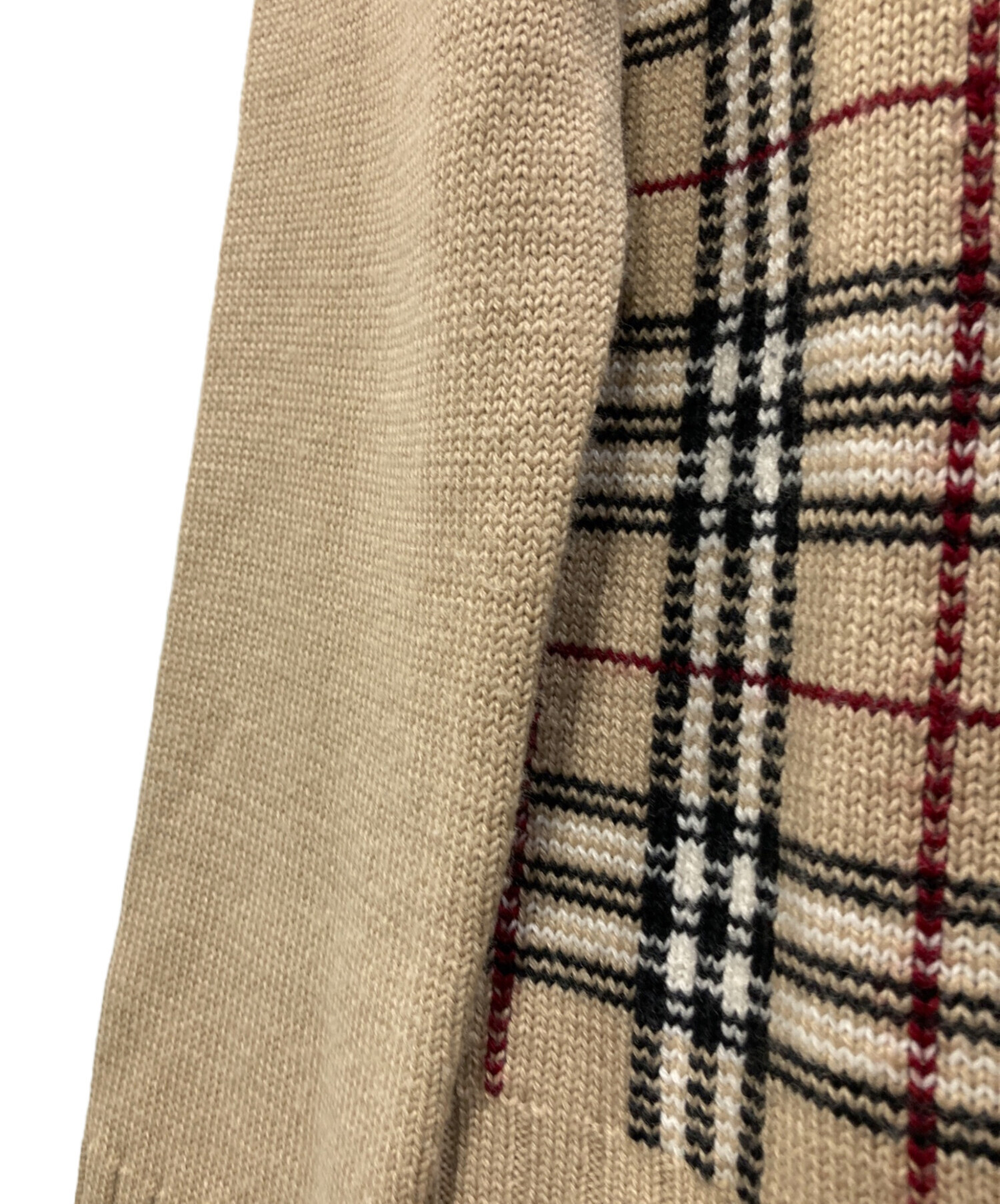 BURBERRY BLACK LABEL ベージュ チェックニット バーバリーブラック