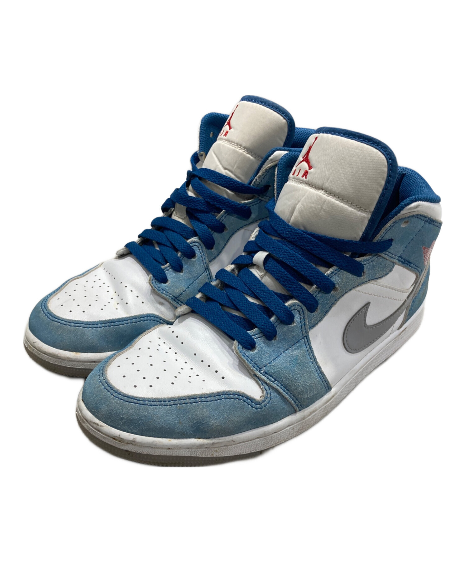 中古・古着通販】NIKE (ナイキ) Air Jordan 1 Mid SE ホワイト×ブルー 