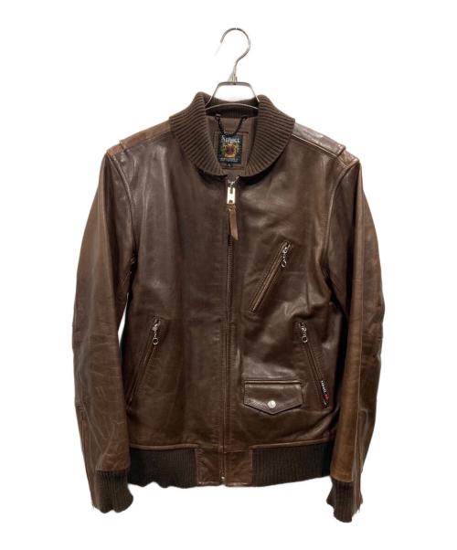 Schott ブラウン 中綿入り スタジャン Lサイズ 3038003404836146_01_7425w.jpeg