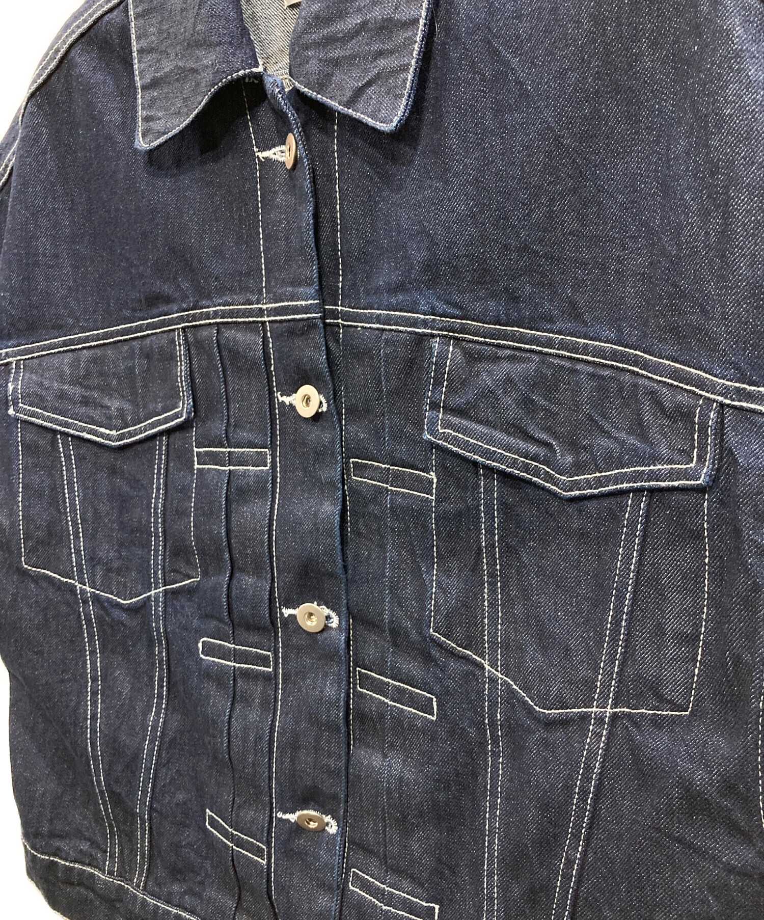 中古・古着通販】machatt (マチャット) デニムベスト インディゴ