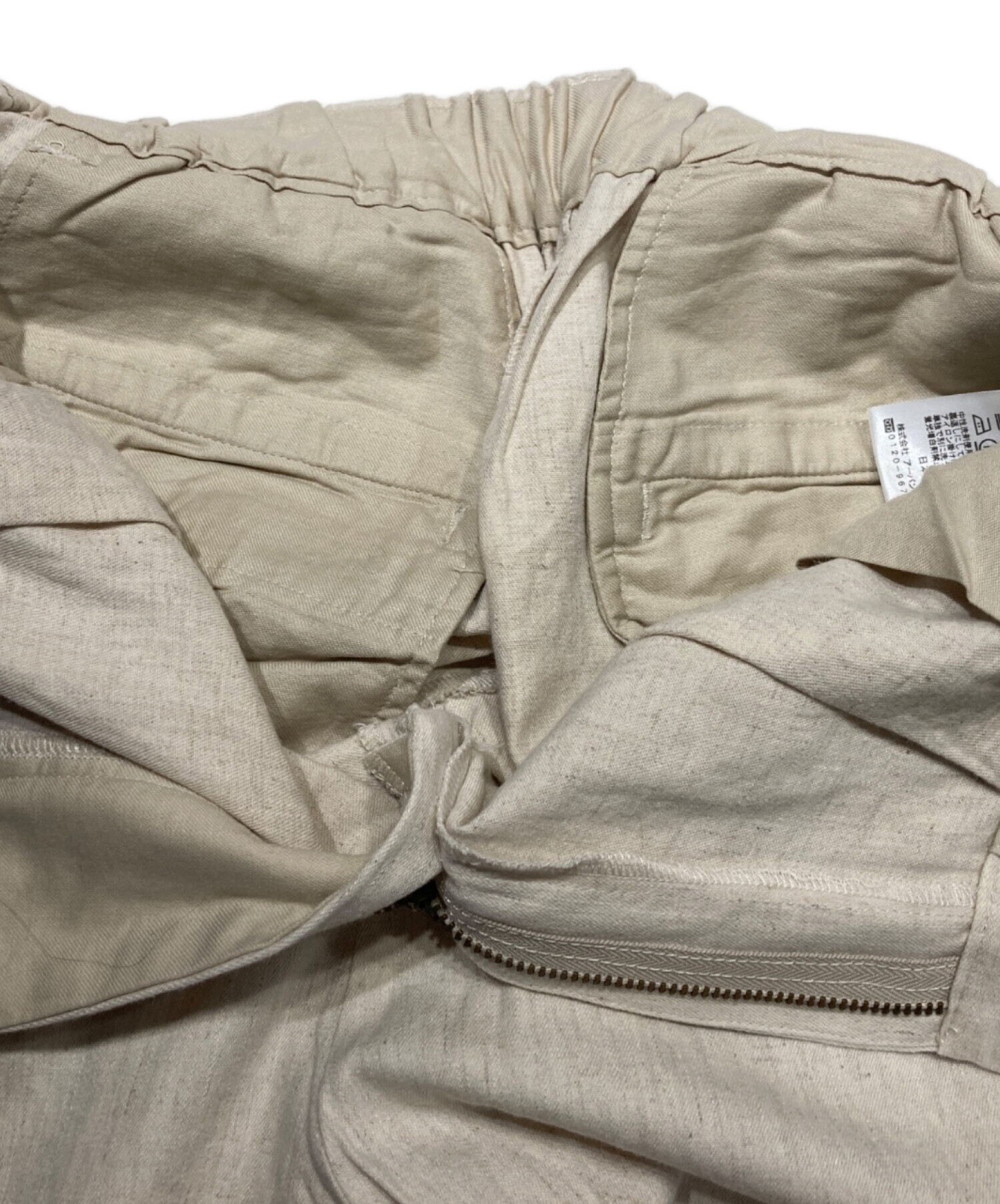 中古・古着通販】kagure (カグレ) コットンリネンパンツ アイボリー