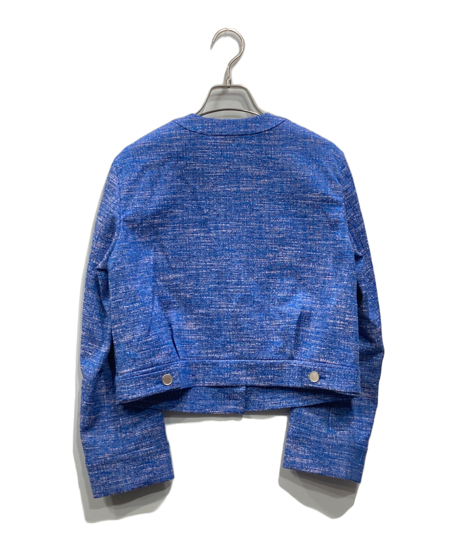 (美品) ANAYI アナイ25年　スラブツイードブルゾン　ジャケット 中古・古着通販】ANAYI (アナイ) スラブツイードブルゾン ブルー