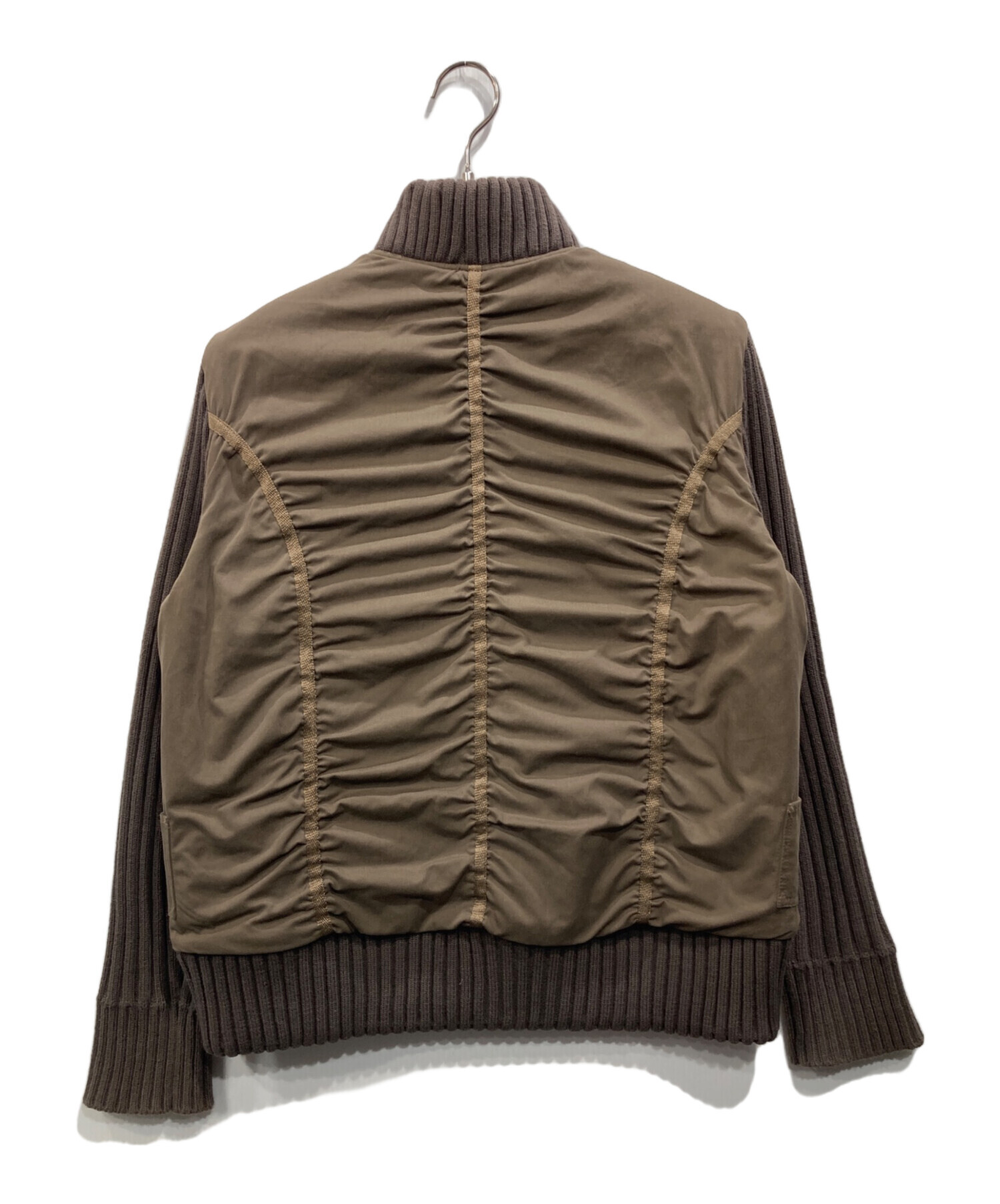 LAGUA GEM KNIT DOCKING ブルゾン（FREE　BRN） 中古・古着通販】LAGUA GEM (ラグアジェム) KNIT DOCKINGブルゾン