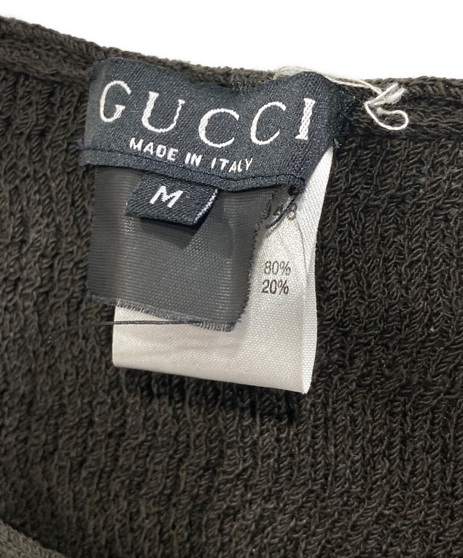 中古・古着通販】GUCCI (グッチ) ニット ブラウン サイズ:M｜ブランド
