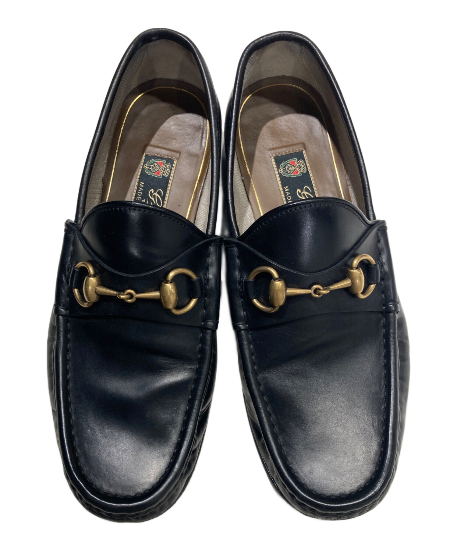 中古・古着通販】GUCCI (グッチ) ホースビットローファー ブラック 