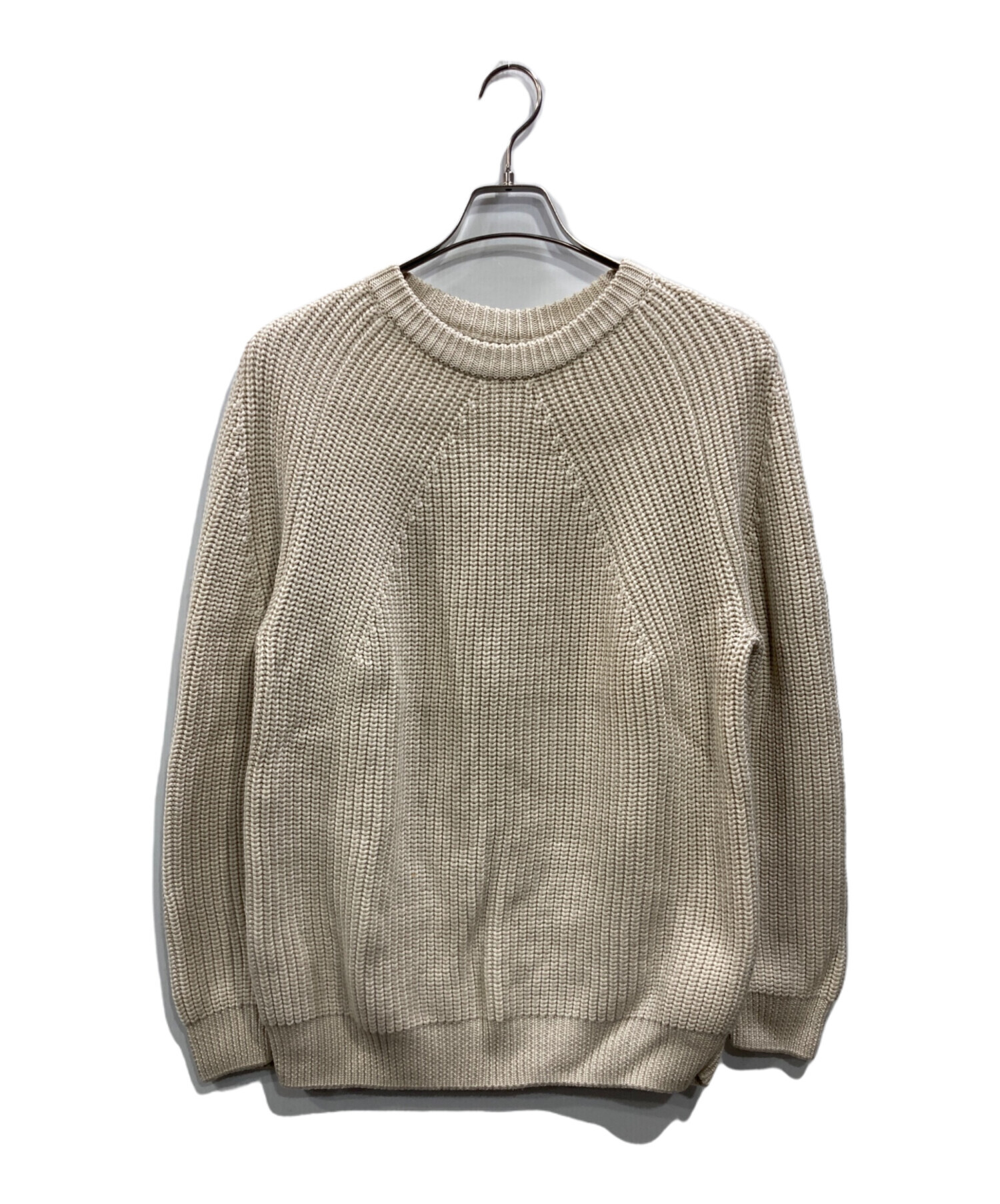 中古・古着通販】BATONER (バトナ―) SIGNATURE CREW NECK アイボリー 