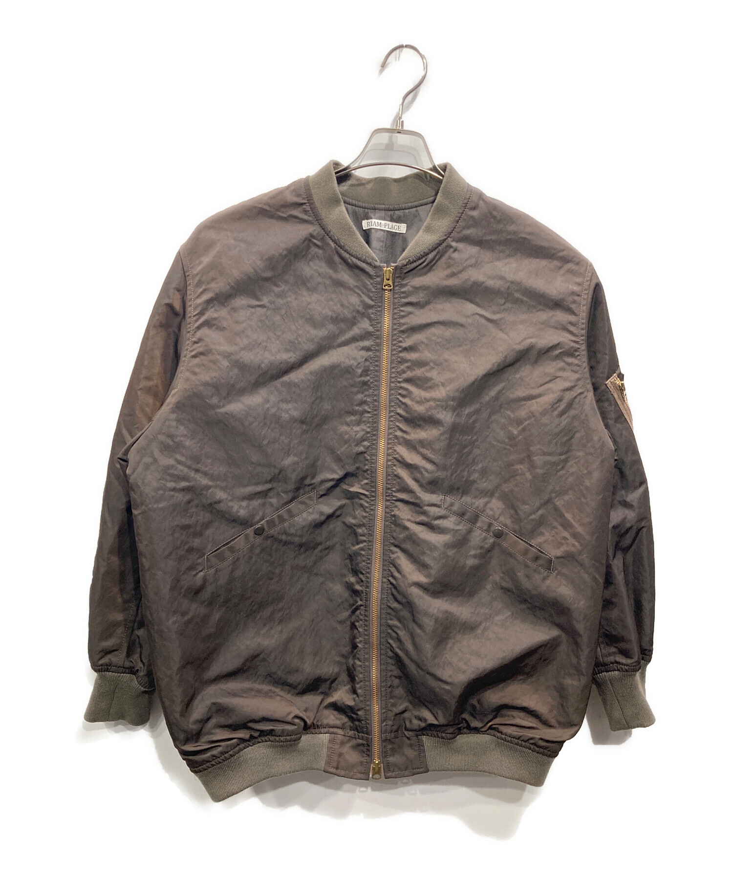 中古・古着通販】R'IAM (リアム) MA1 LONGブルゾン ブラウン サイズ